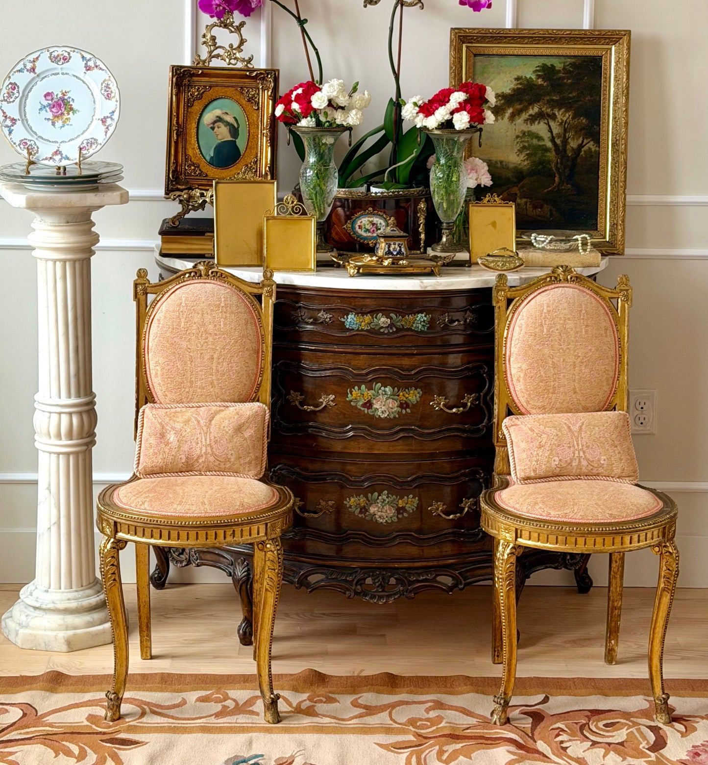 Diminutive French Salon Chairs