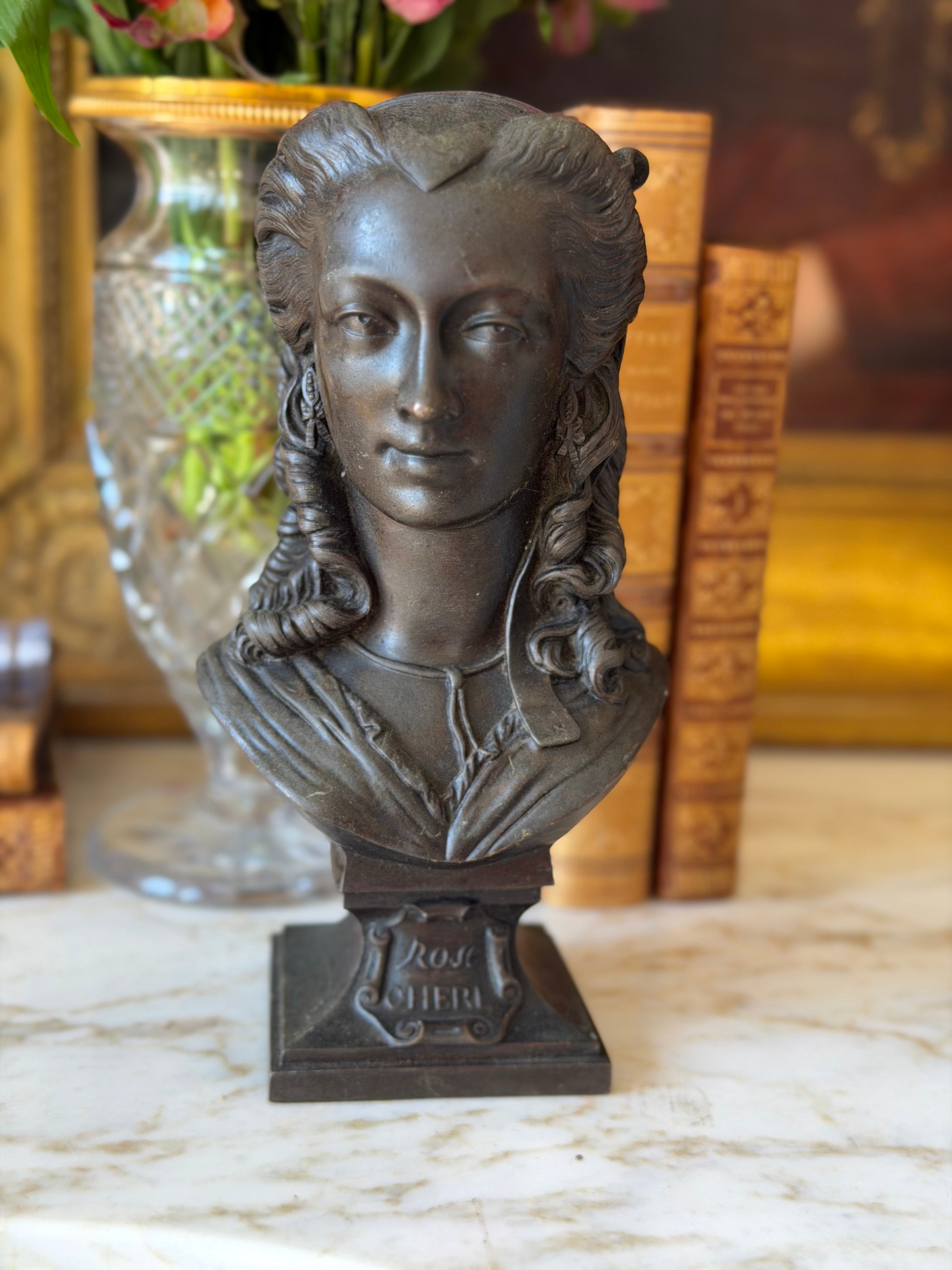 Bronzed Spelter “Rose Chéri” Bust