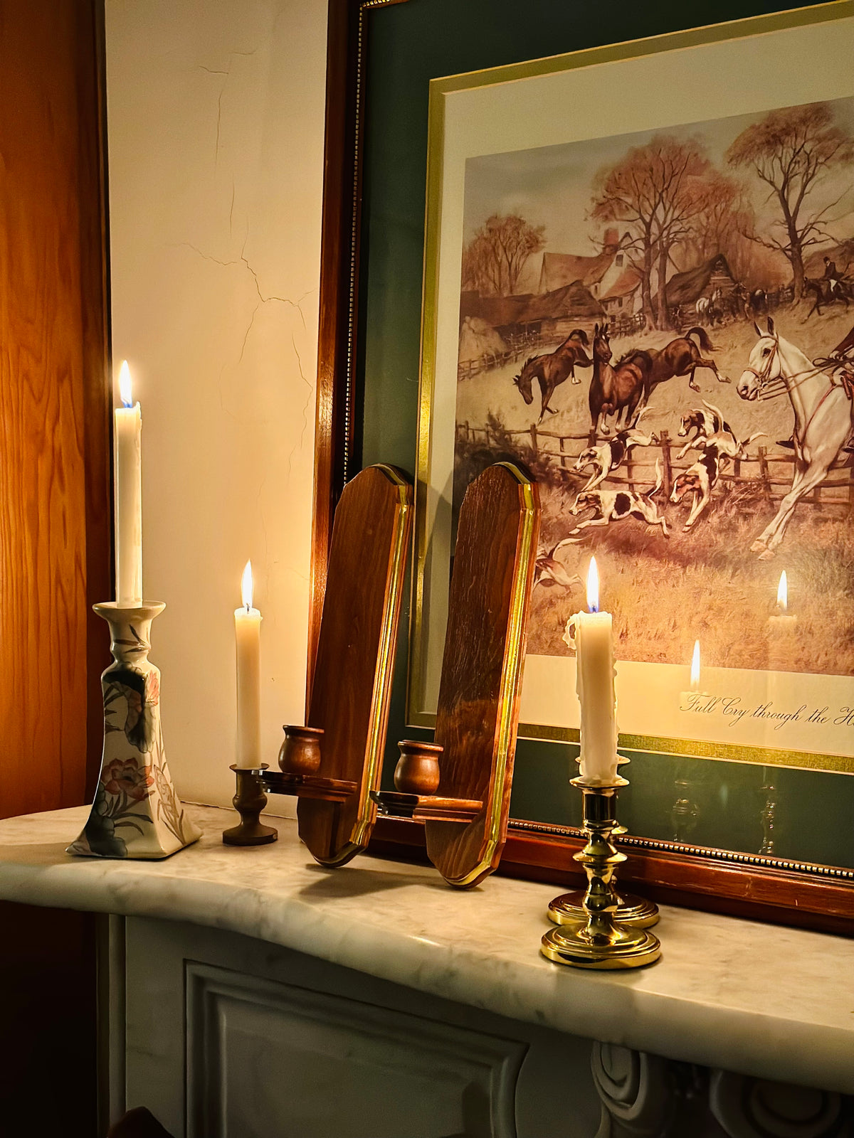 Amber Glow Candle Sconces