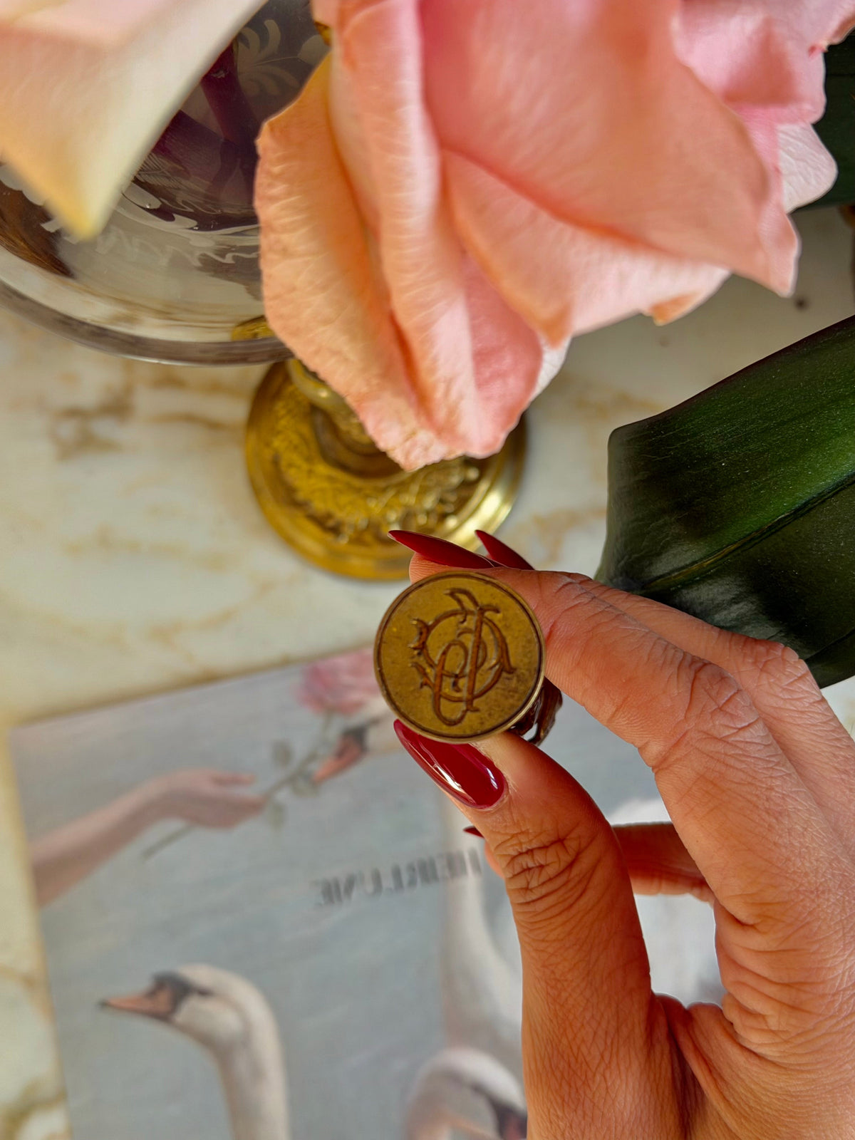 Ornate Floral Art Nouveau Wax Seal