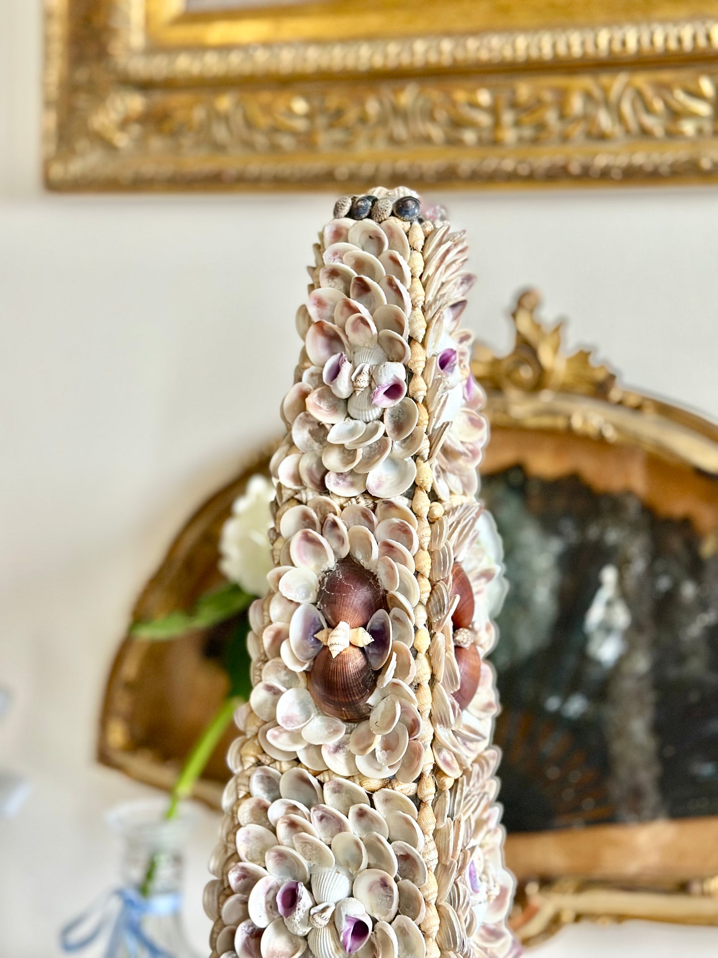 Victorian Seashell Obelisk