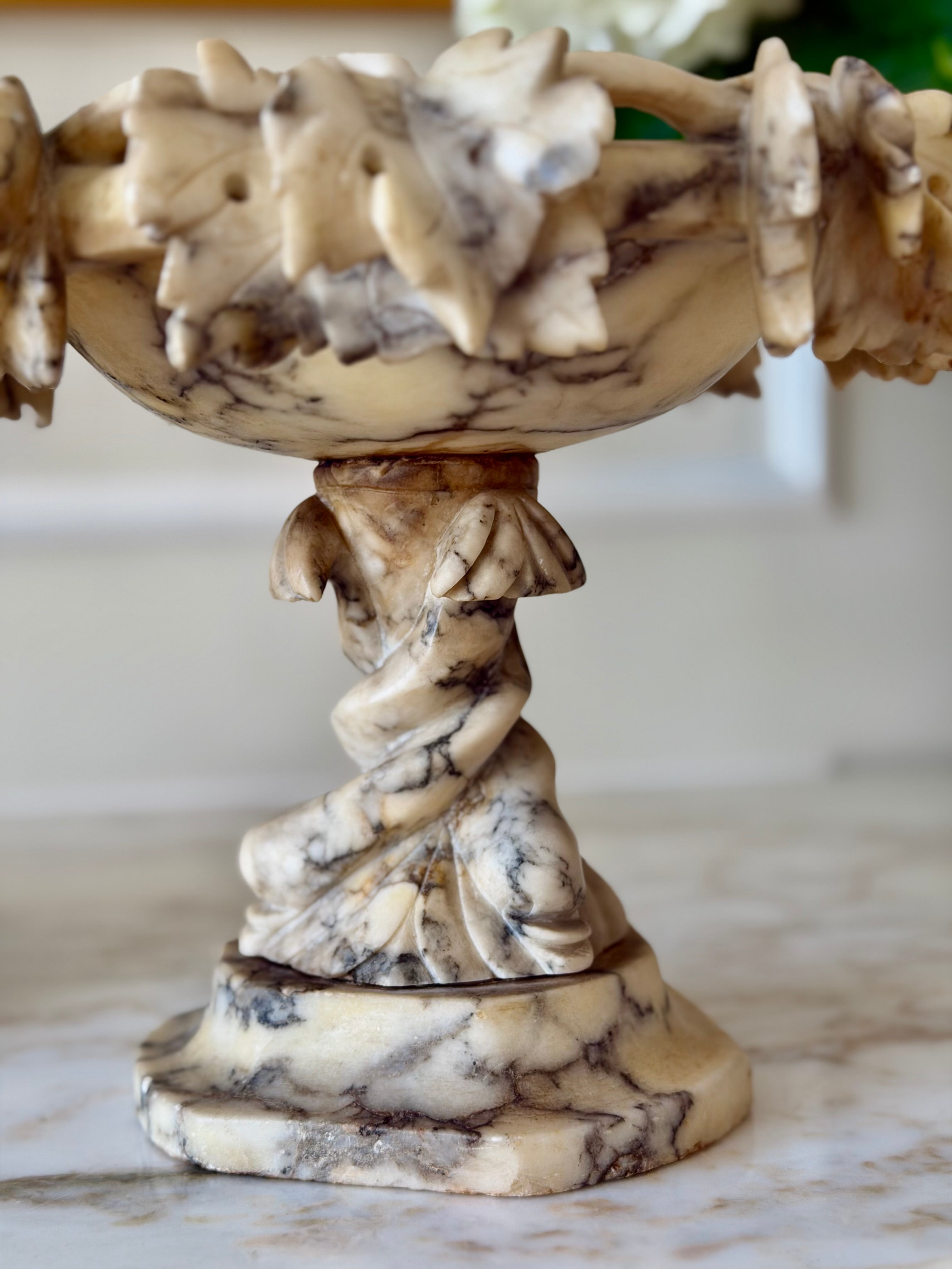 Pair of French Alabaster Tazzas
