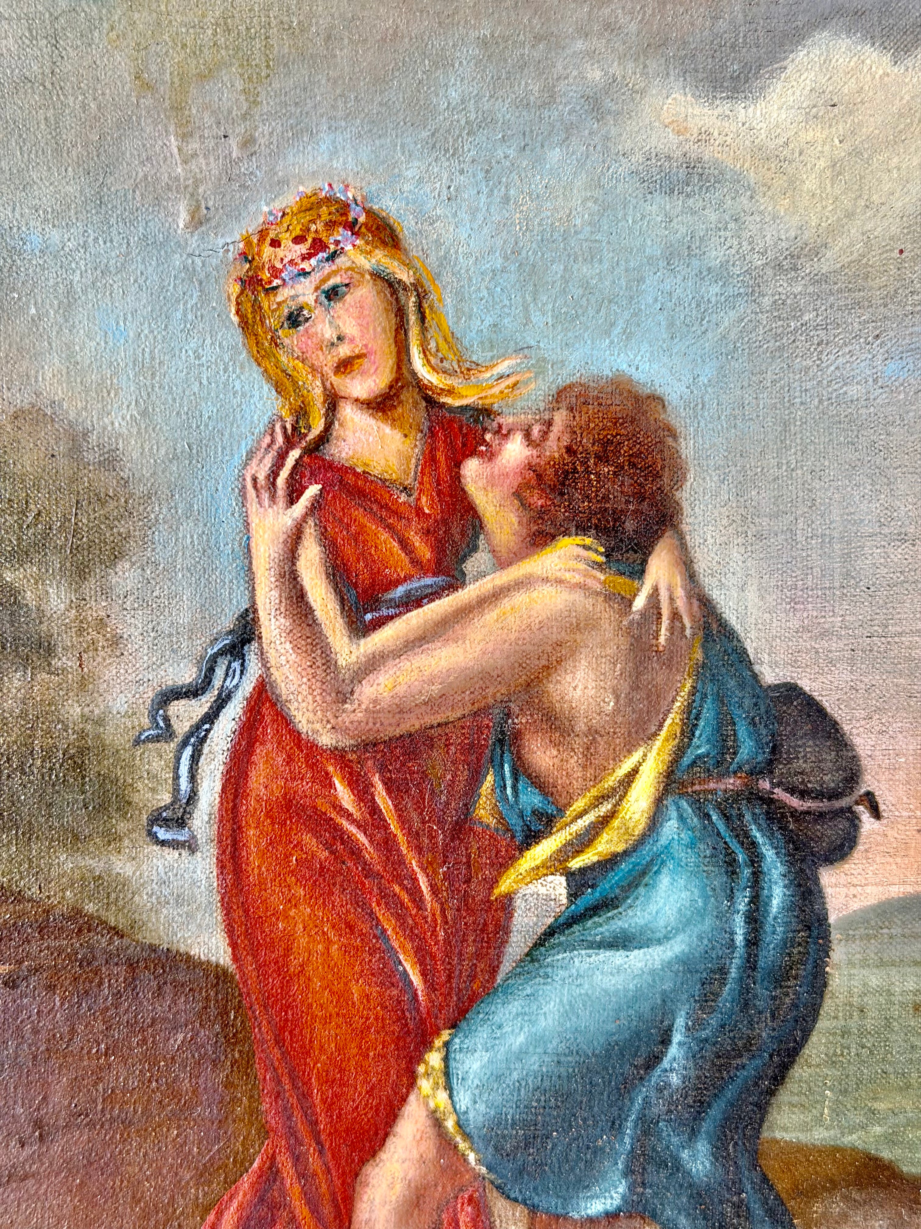 Late 19th Century Neoclassical Figural Oil Painting