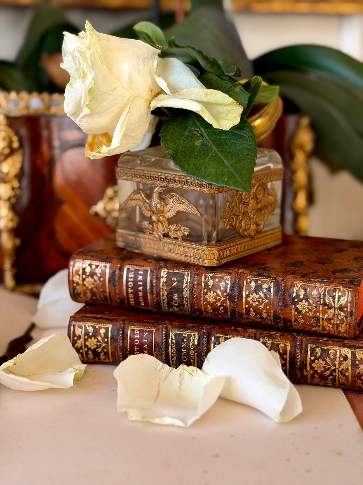 Napoleon III Crystal Inkwell with Gilt Bronze Mounts