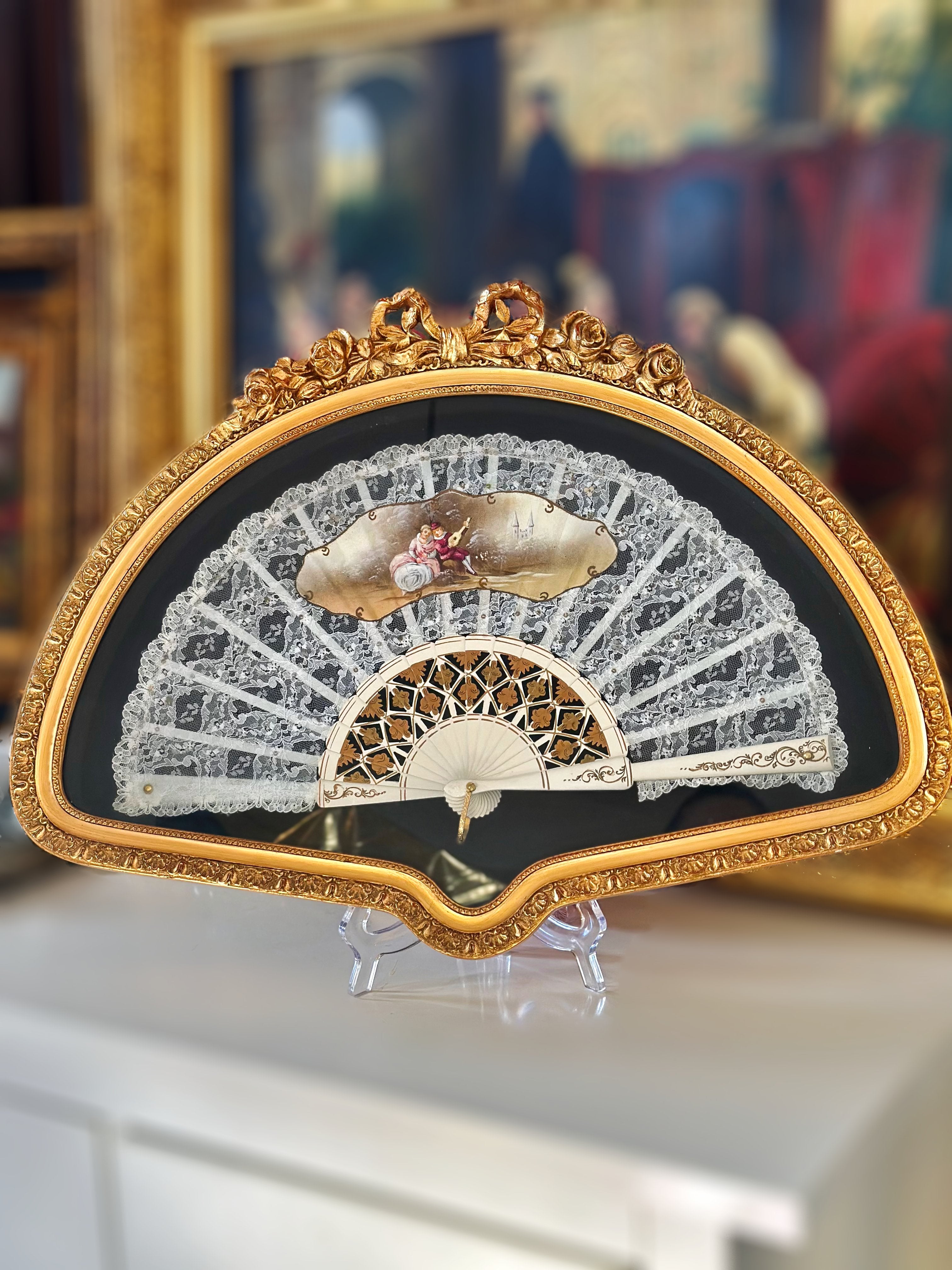 Antique Framed Fan