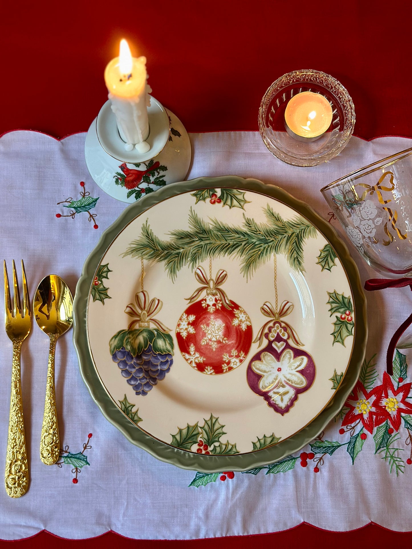 Ornament Festivities Salad Plates