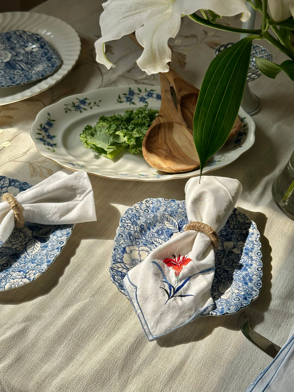 Soft Shoreline Linens Set of 4