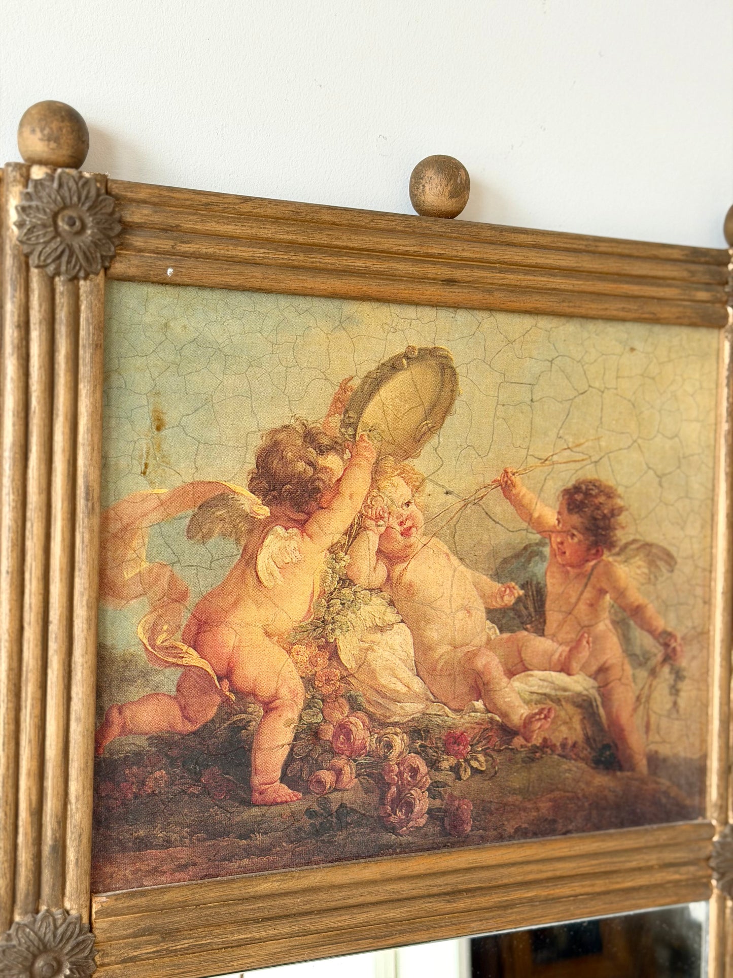 Small trumeau style mirror