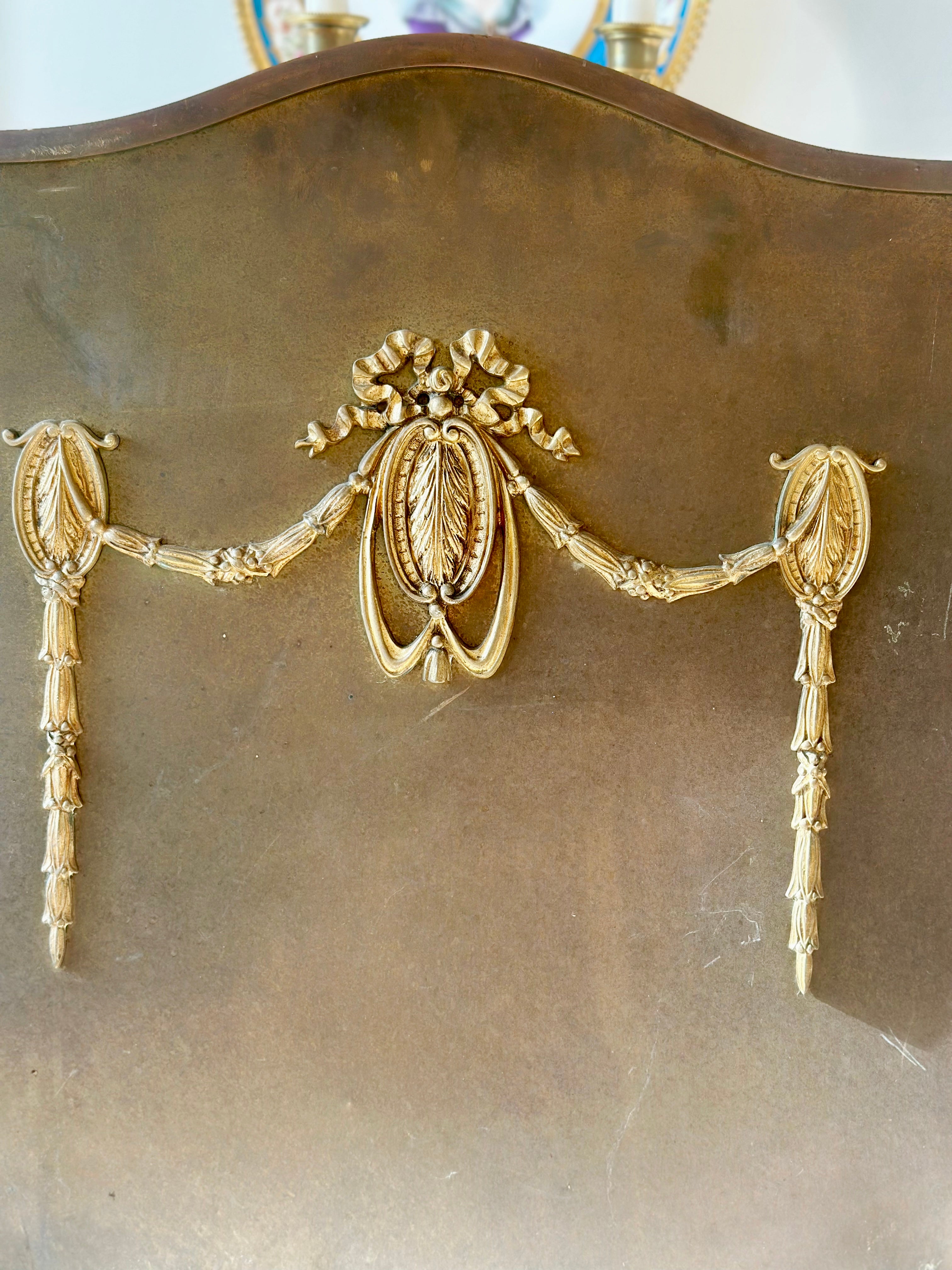 Louis XVI–Style Gilt Bronze Fireplace Screen