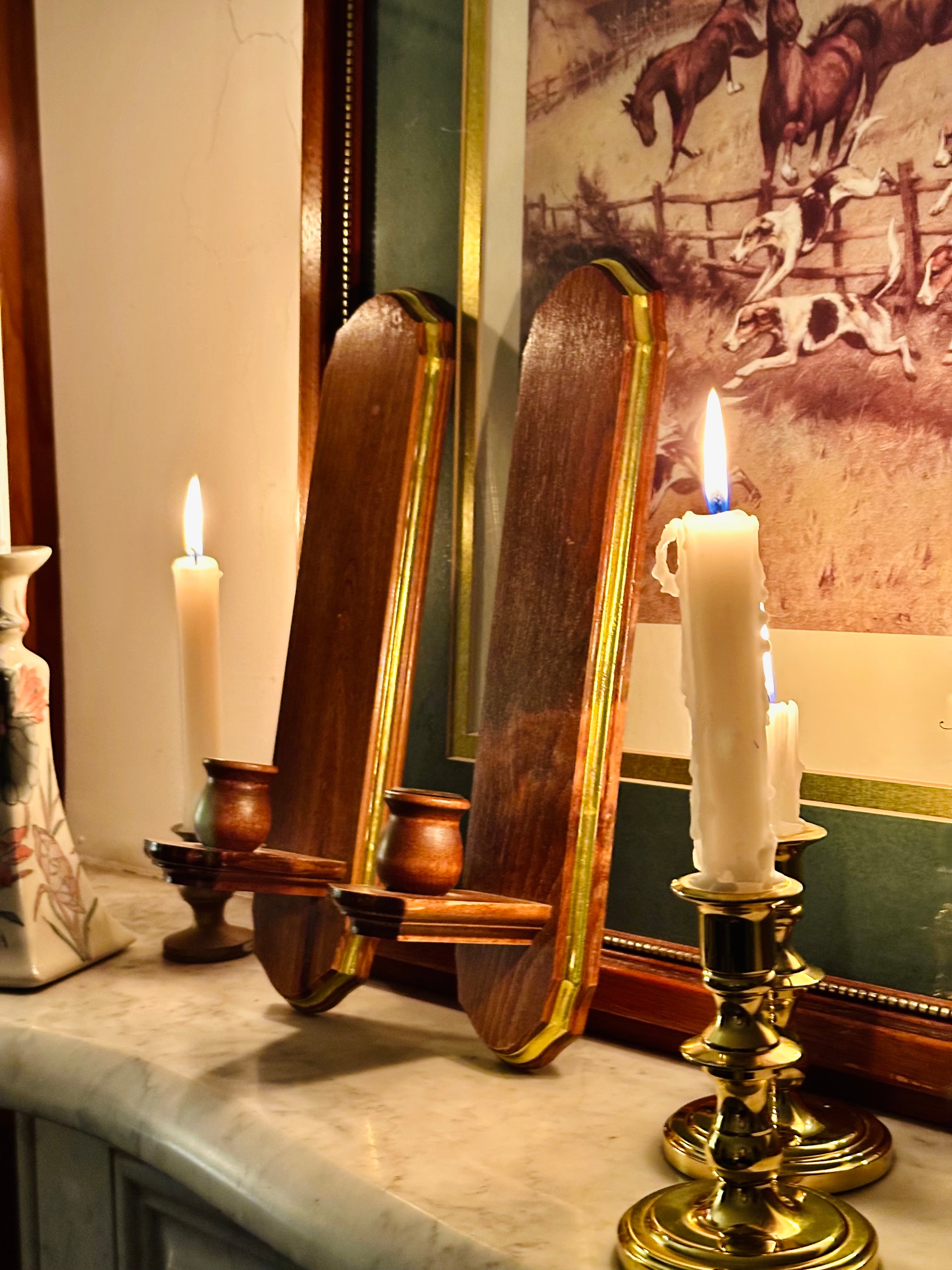 Amber Glow Candle Sconces