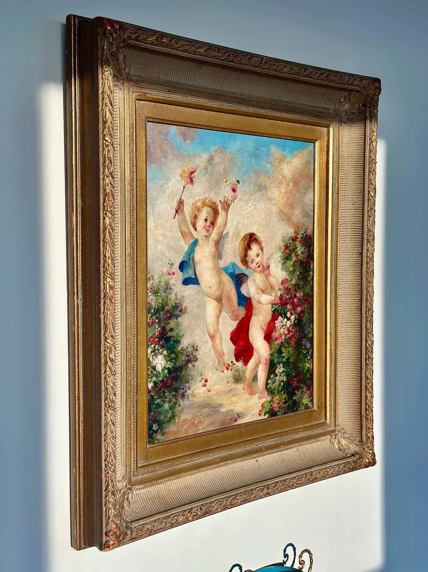 Playful Cherubs Oil on Canvas