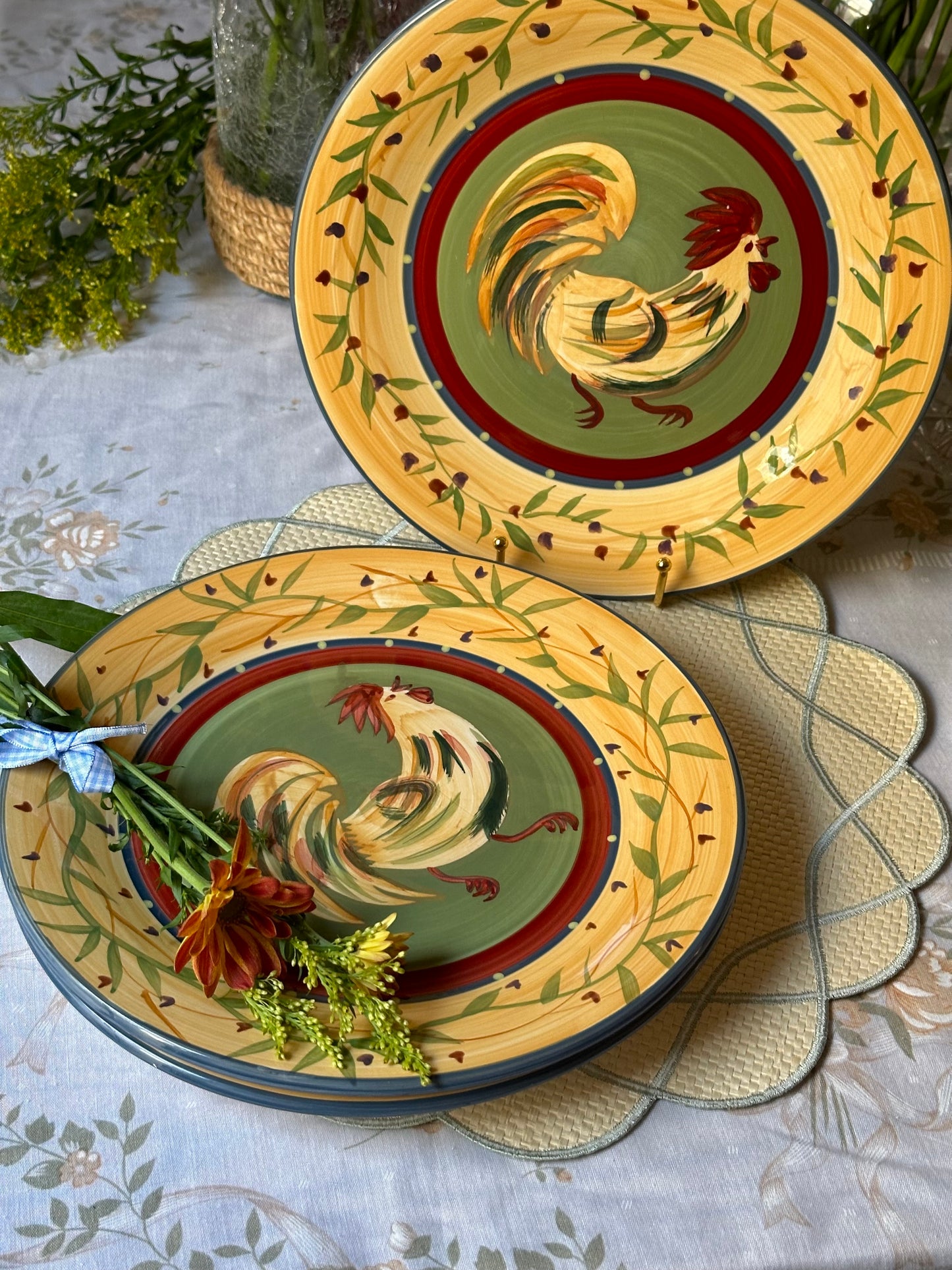 Heritage Rooster Dinner Plates