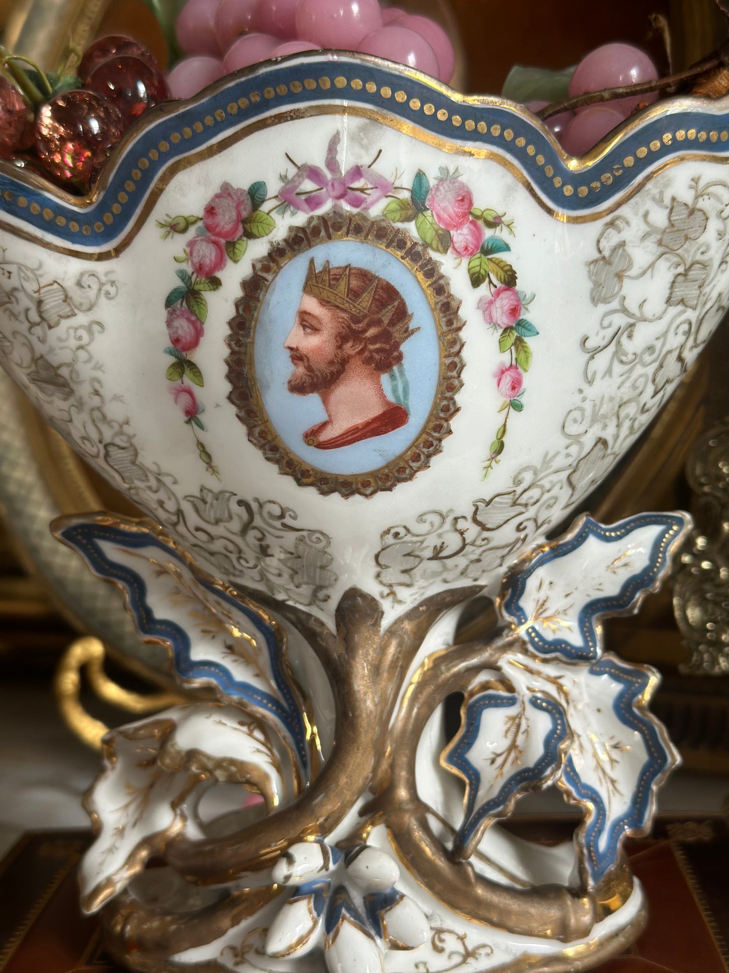 Handpainted Porcelain Compote