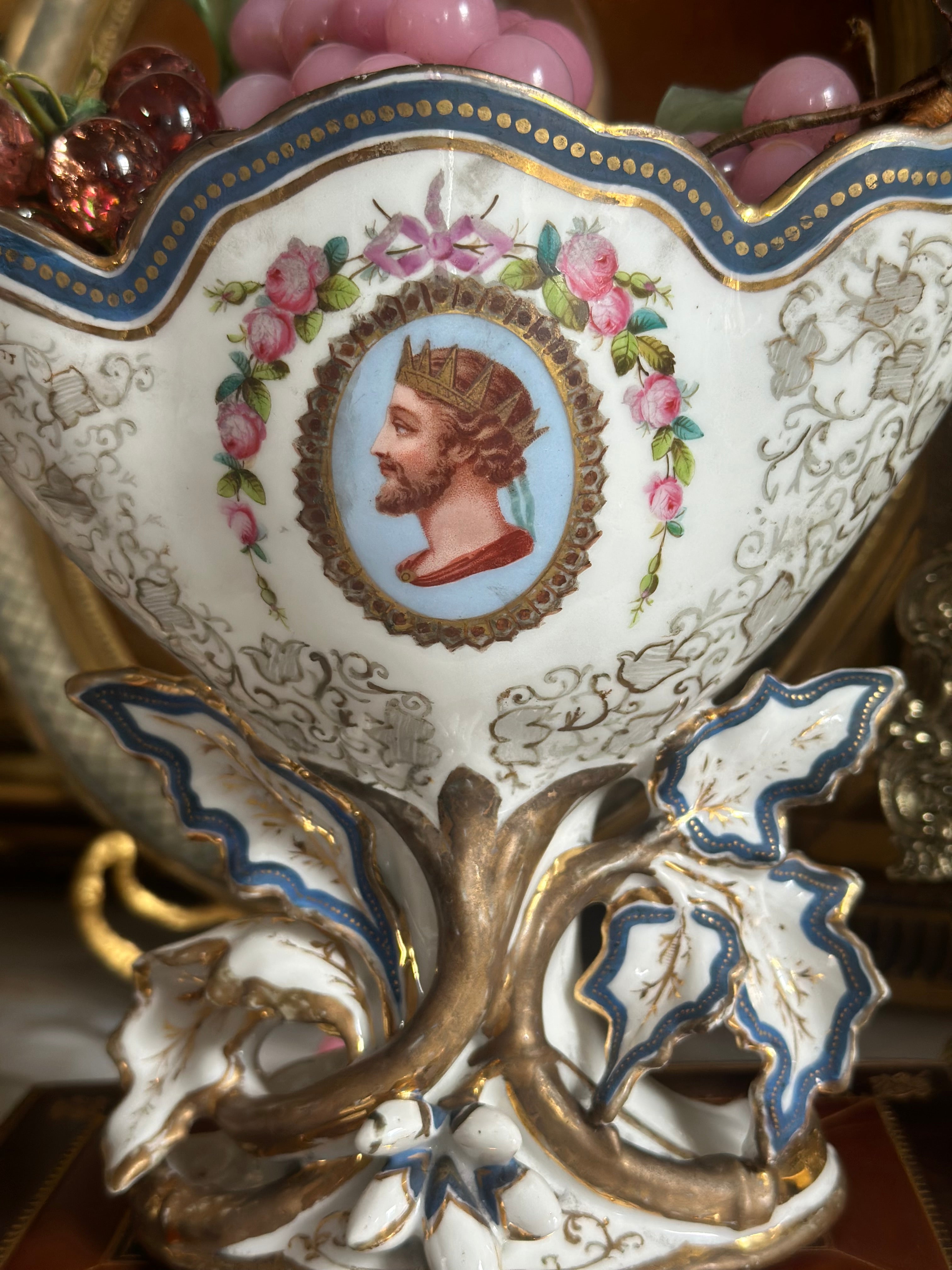 Handpainted Porcelain Compote