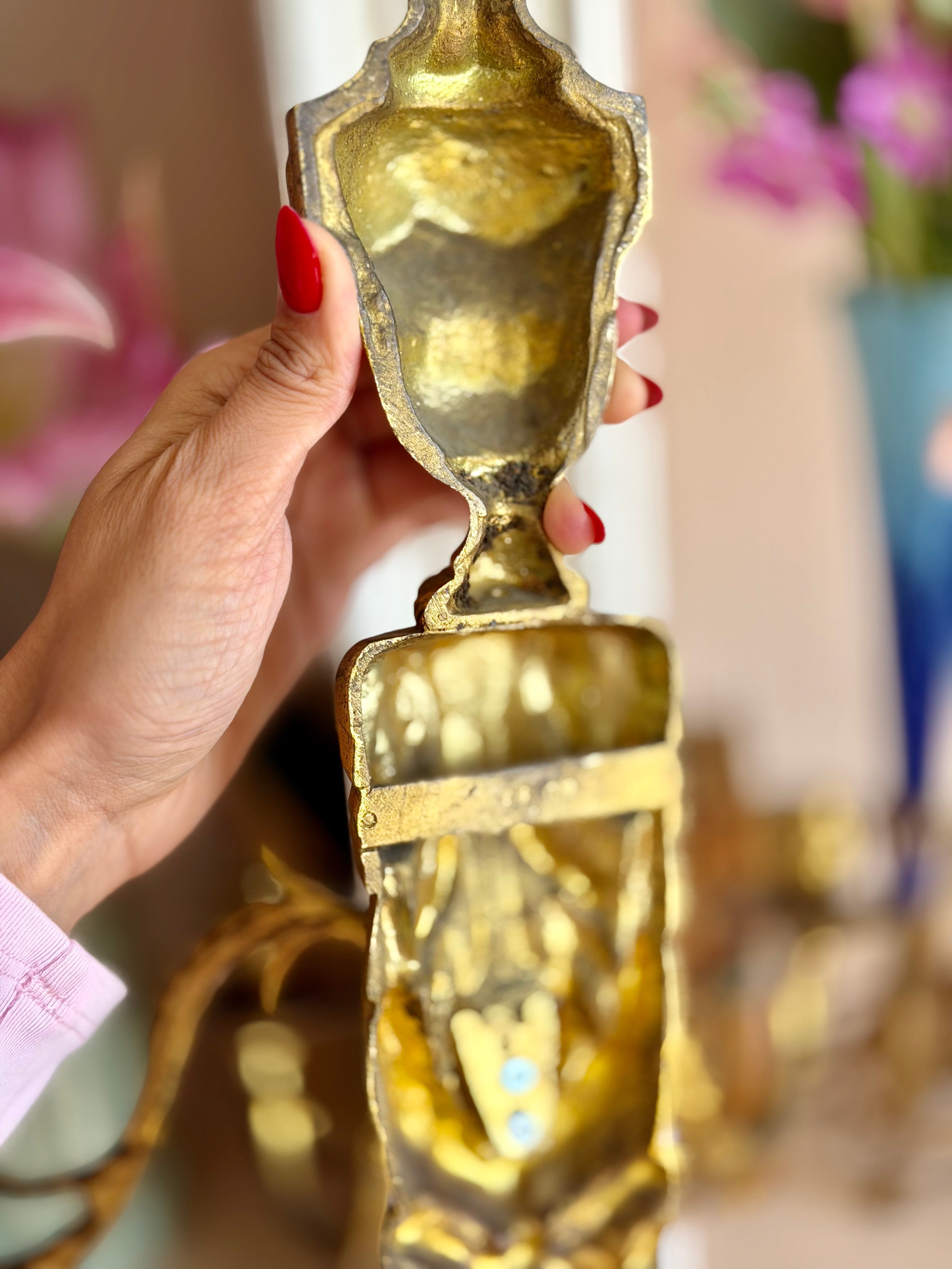 Louis XVI Style Gilt Brass Wall Sconces