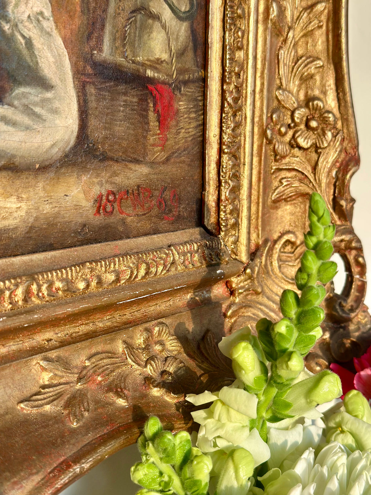 Vibrant Antique Figural Painting