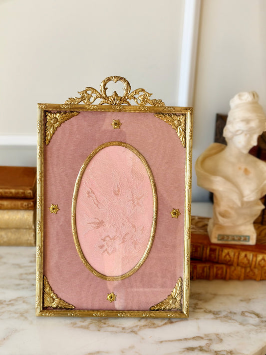 Pink late 19th Century Ormolu Mounted Frame