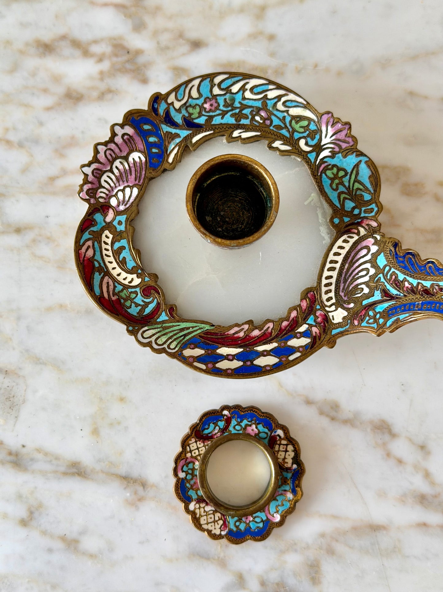 Champlevé chamber stick