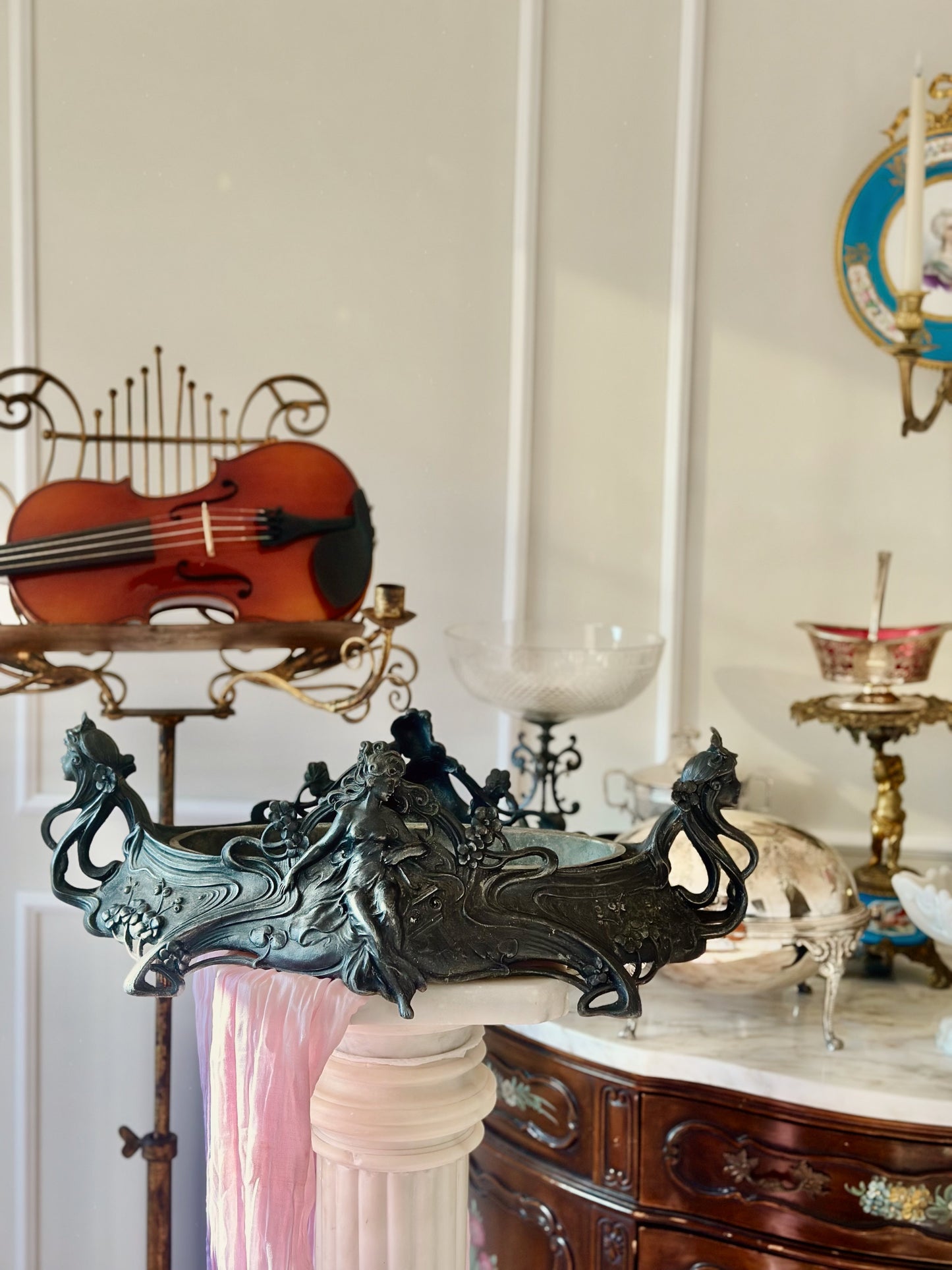 Figural antique art nouveau jardiniere
