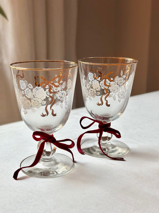 Libbey Golden Bow Glasses