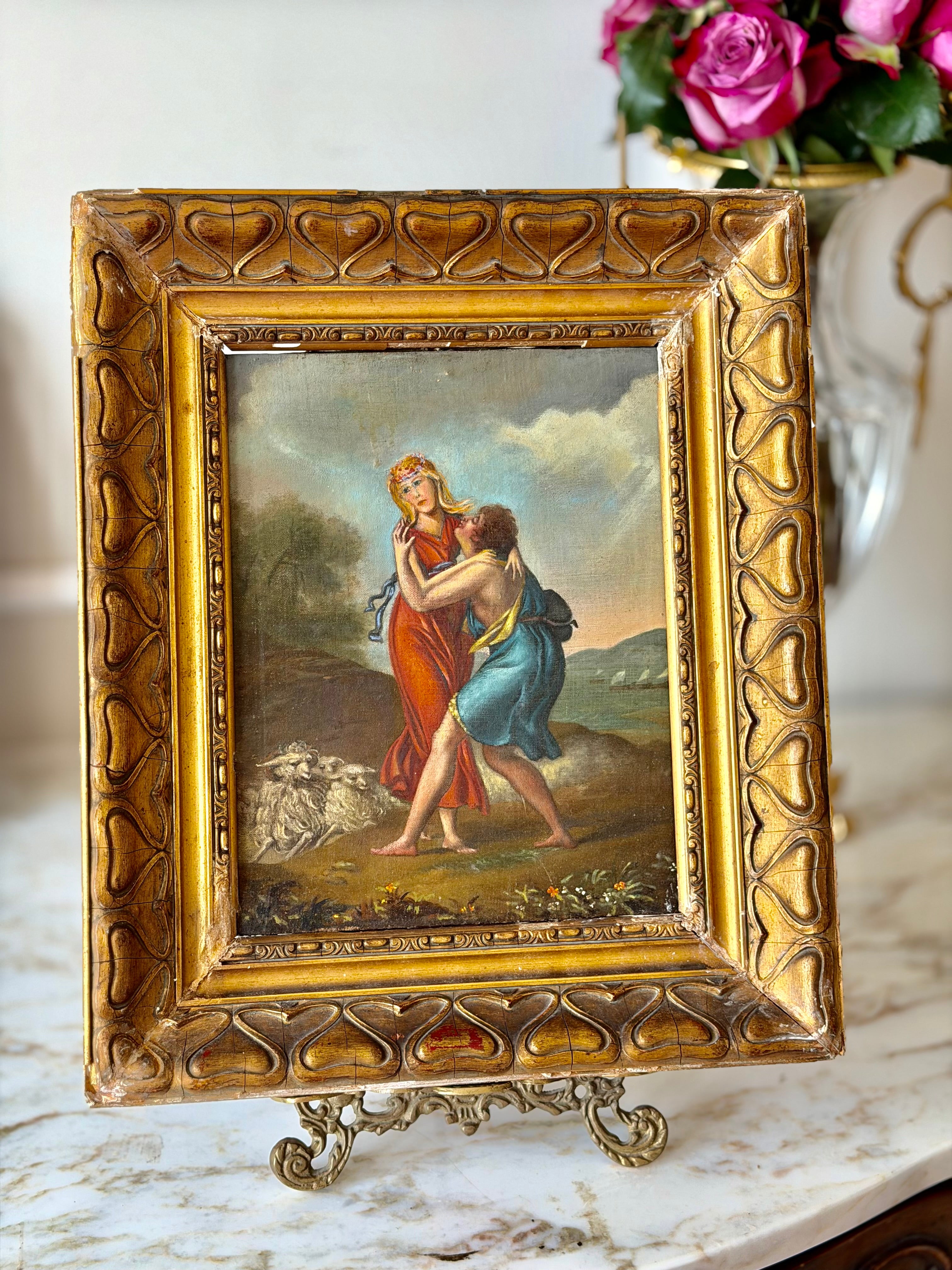 Late 19th Century Neoclassical Figural Oil Painting