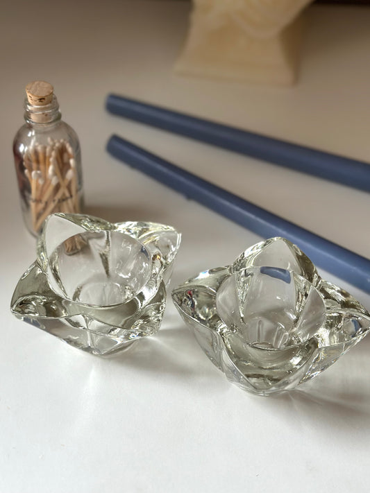 Cambridge Crystal Taper Candle Holders