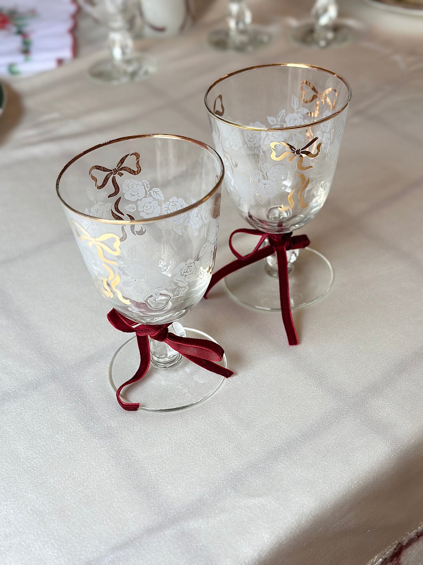 Libbey Golden Bow Glasses