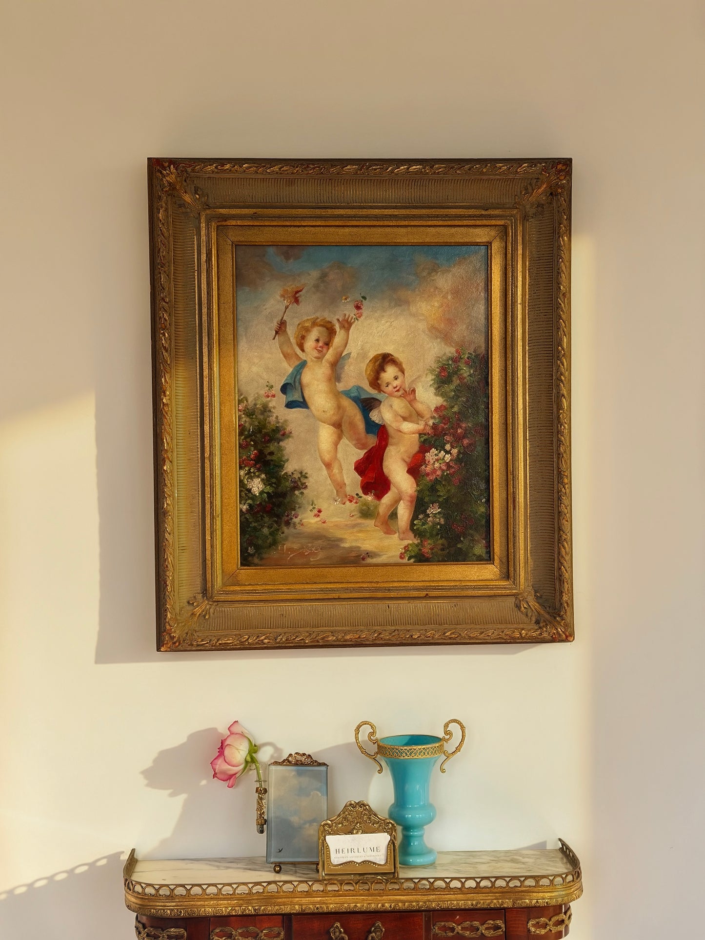 Playful Cherubs Oil on Canvas