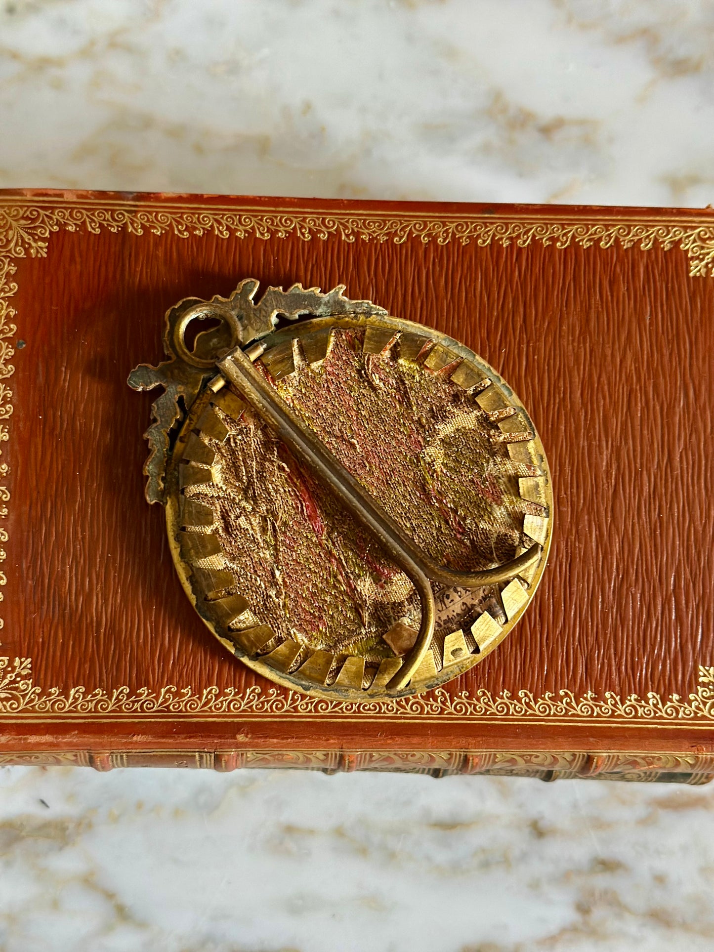 Antique French Hand-Painted Portrait Miniature