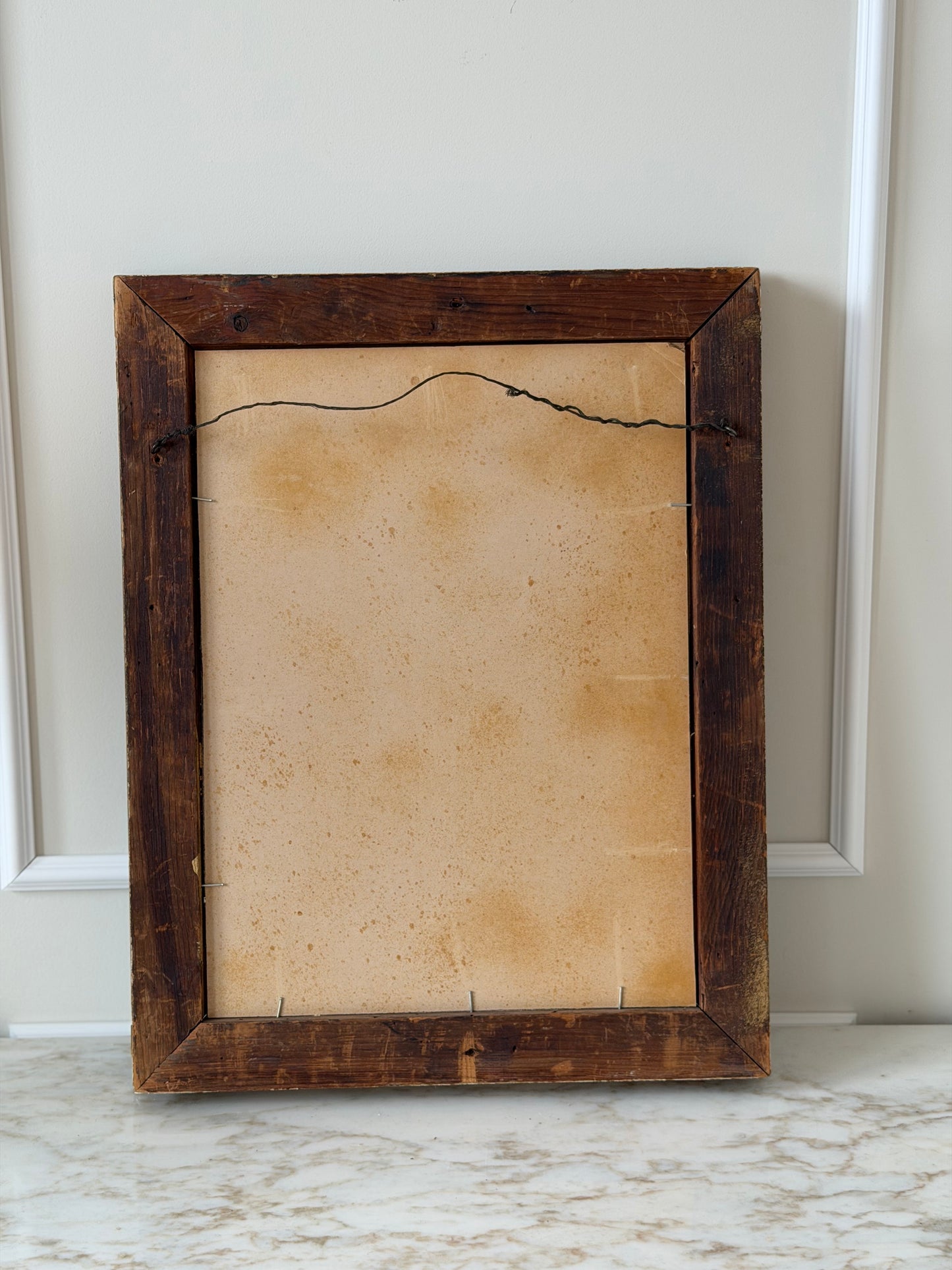 Antique Pastoral landscape- oil on canvas (fixed to board)