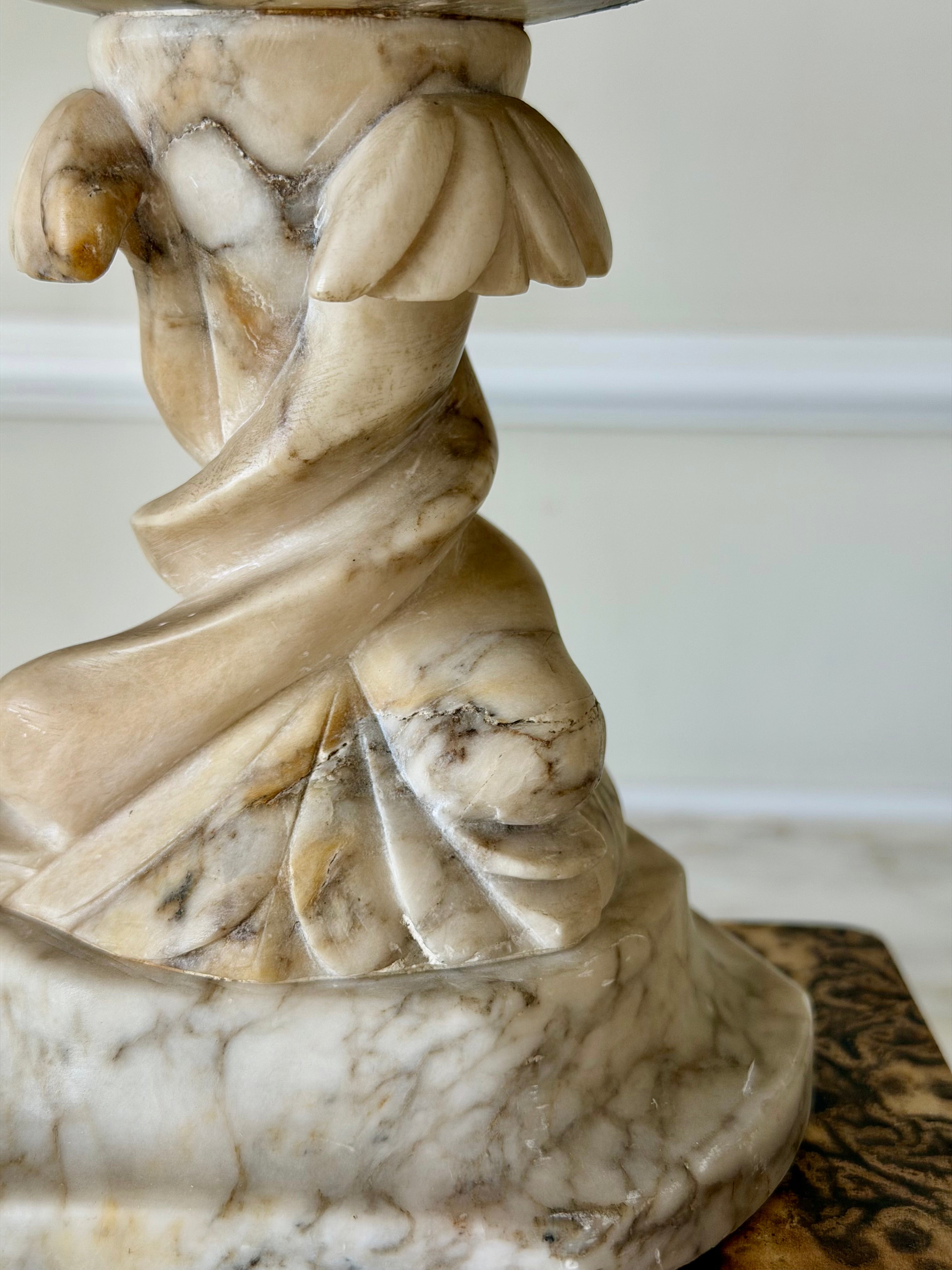 Pair of French Alabaster Tazzas