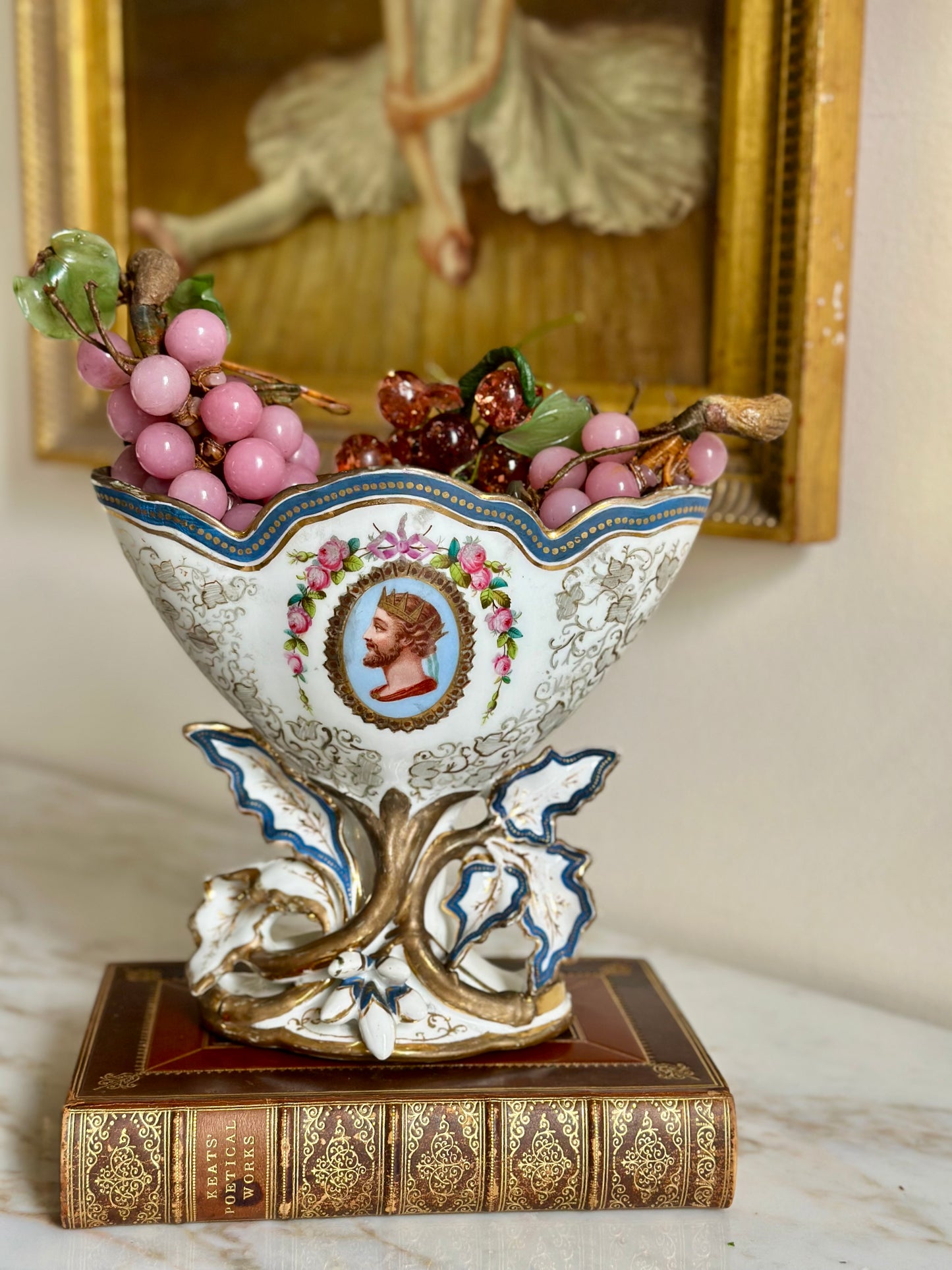 Handpainted Porcelain Compote