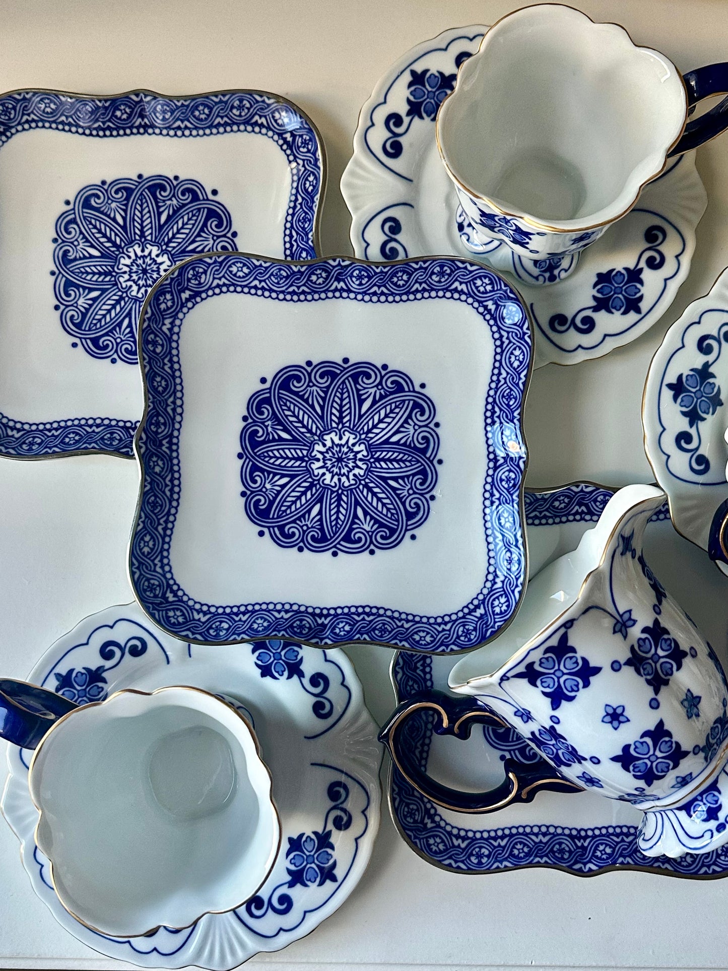 Bombay China Dessert Plate Set