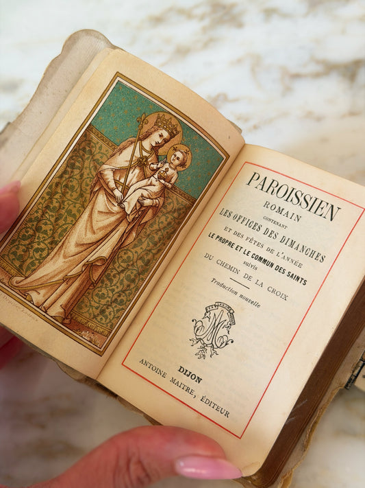 19th Century Mini French Devotional Book