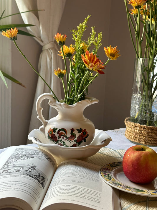 McCoy Rooster Pitcher and Basin Set