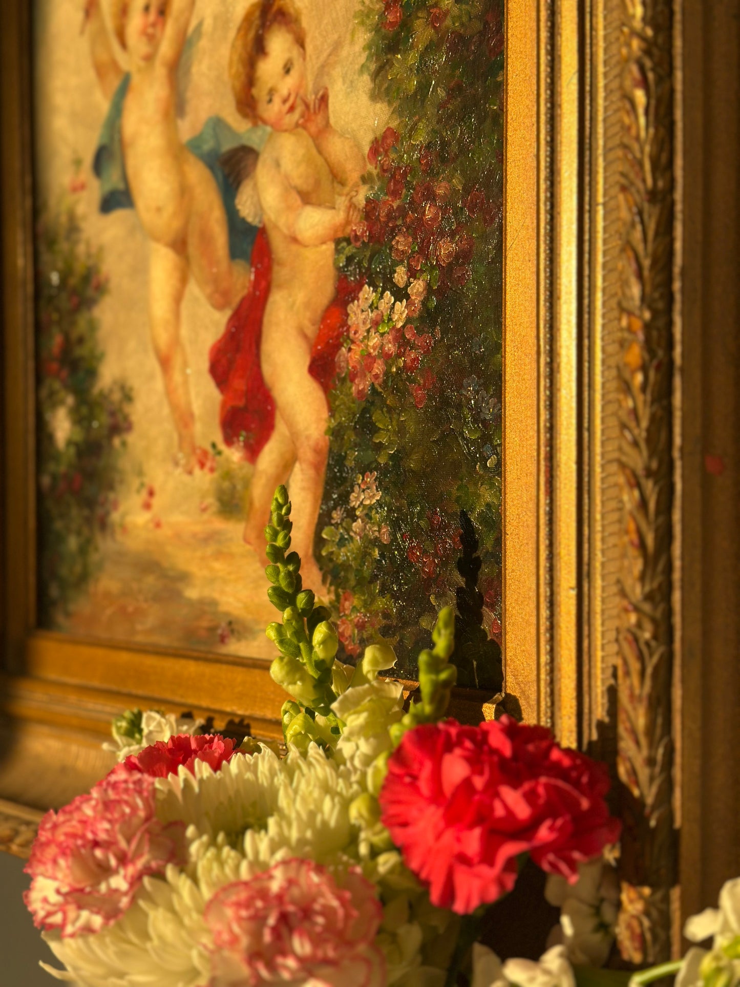 Playful Cherubs Oil on Canvas