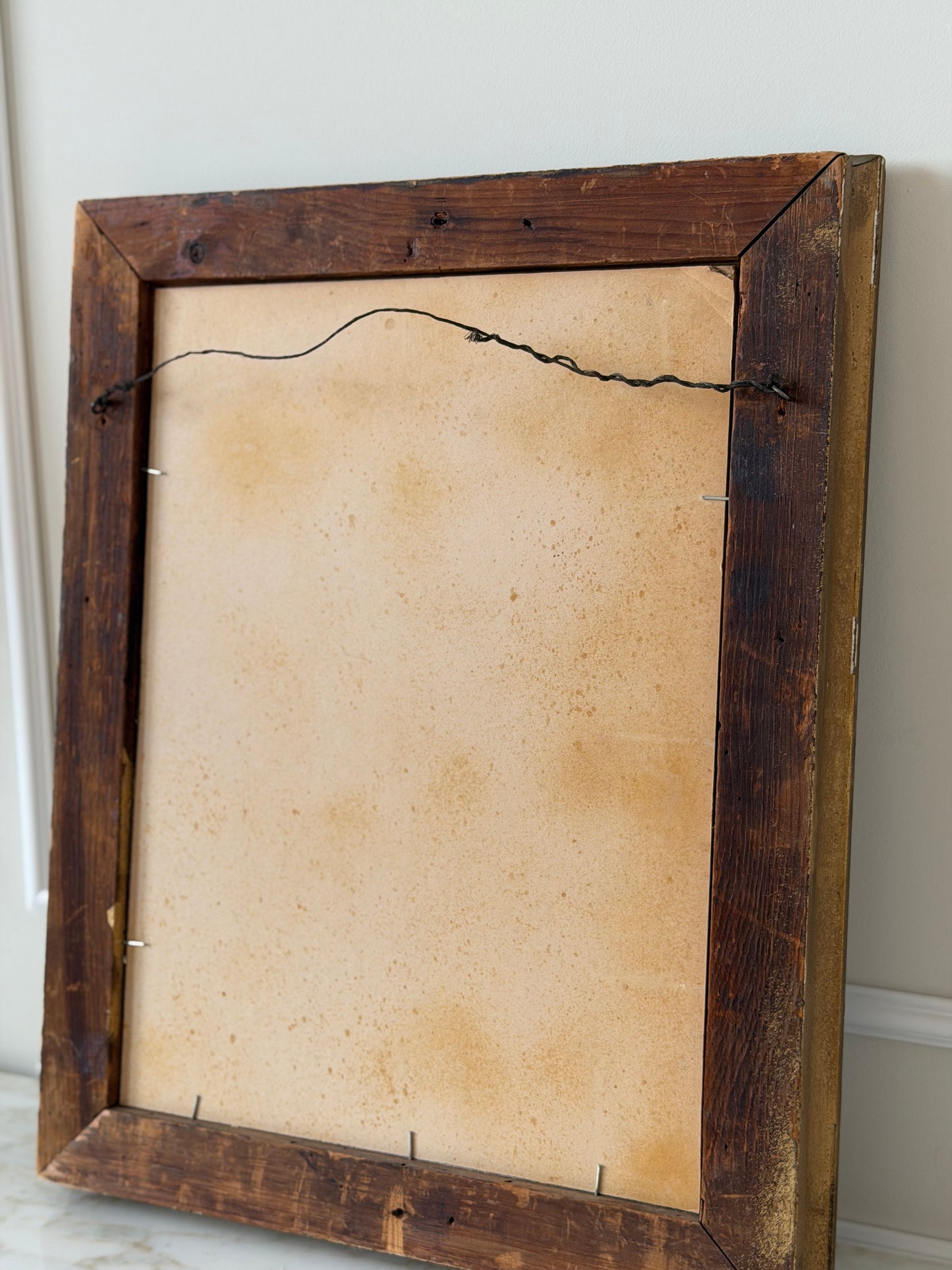 Antique Pastoral landscape- oil on canvas (fixed to board)