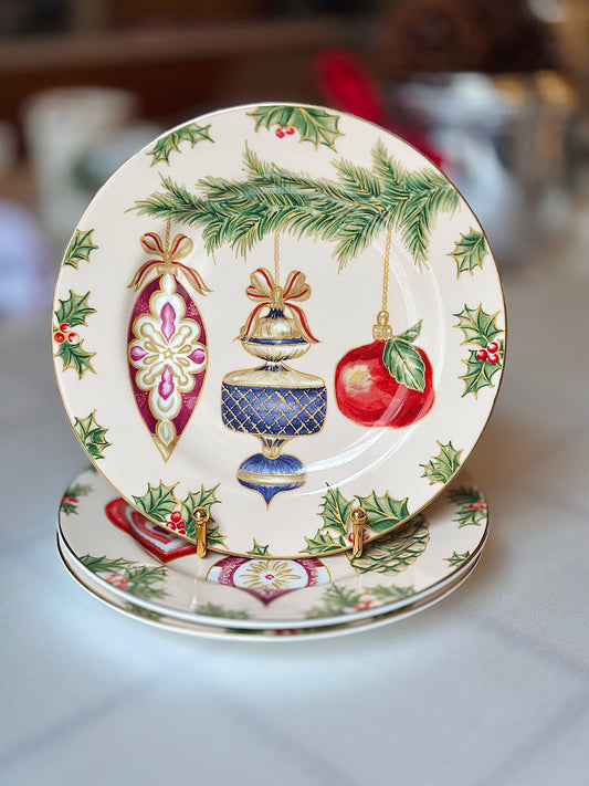 Ornament Festivities Salad Plates