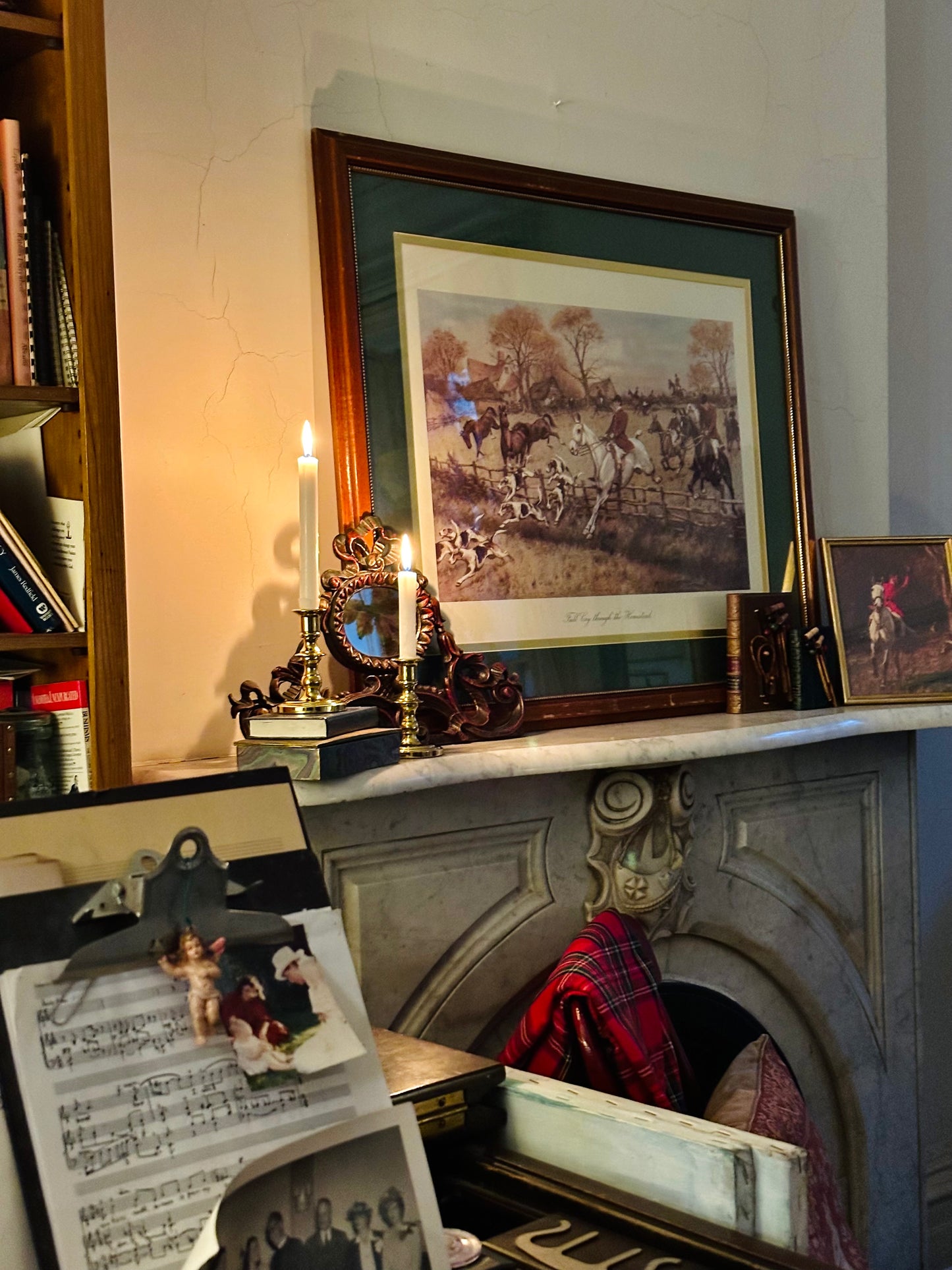 ‘Full Cry Through The Homestead’ Framed Print