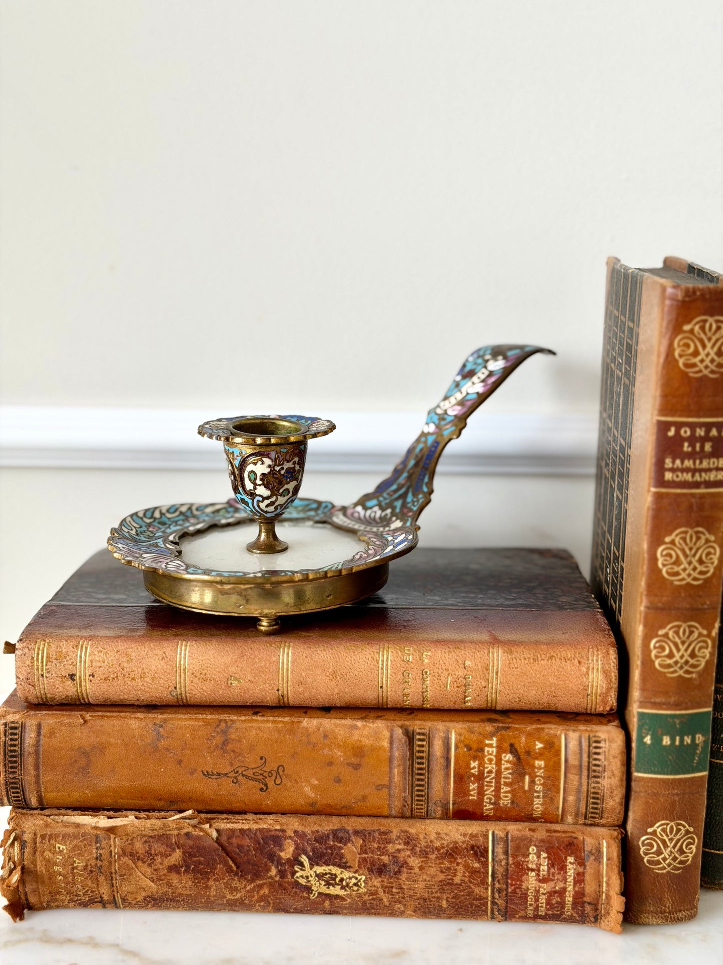 Champlevé chamber stick