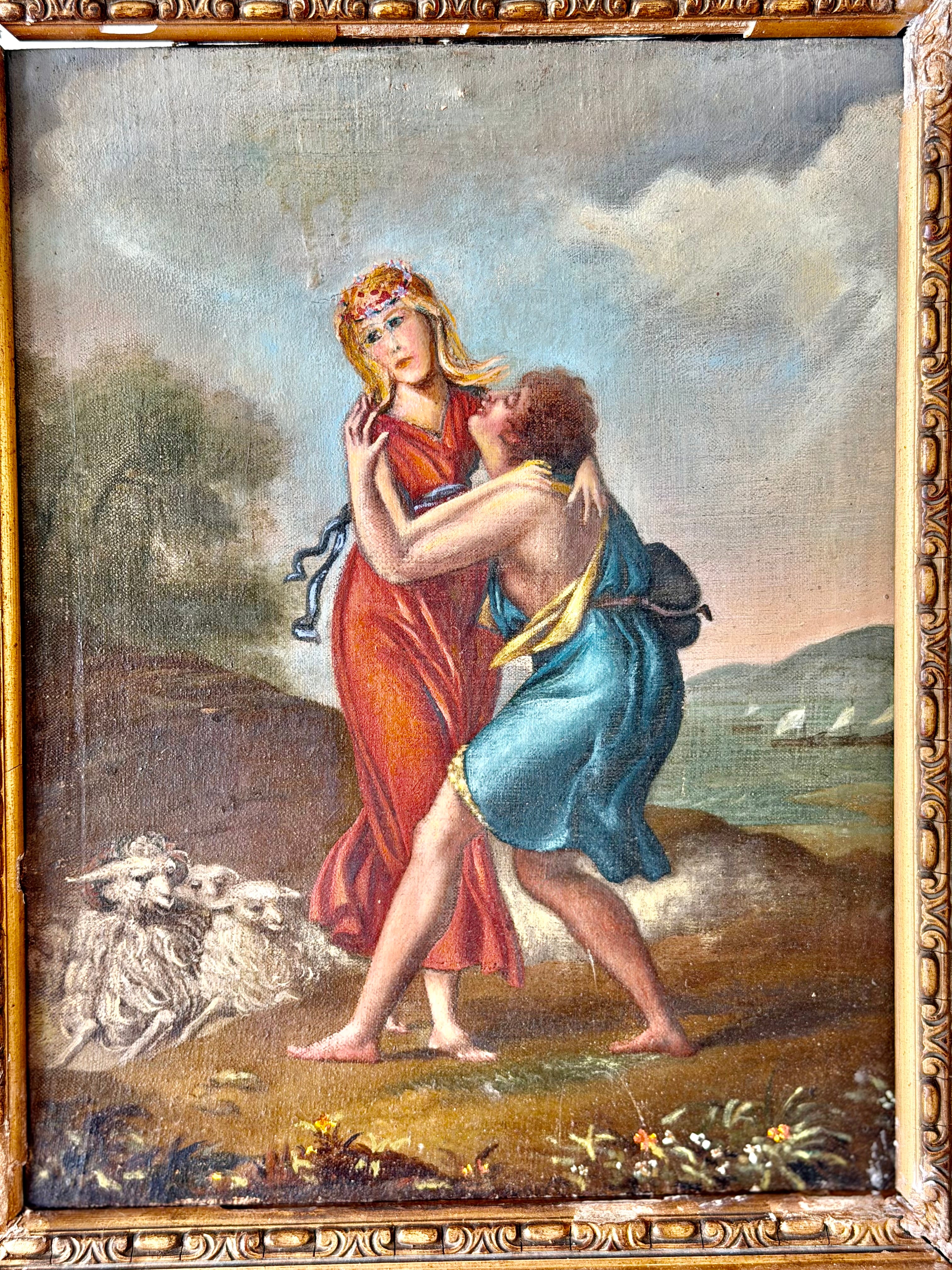Late 19th Century Neoclassical Figural Oil Painting