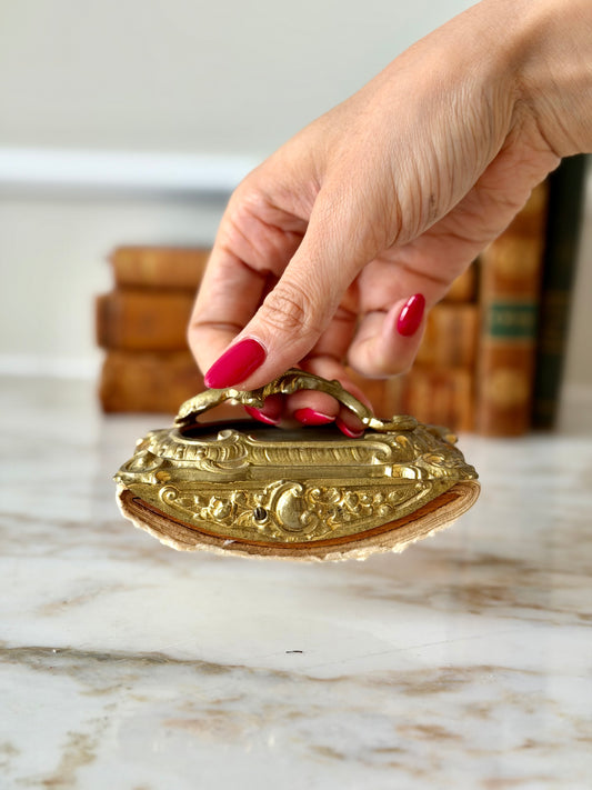 Gilt bronze and onyx blotter