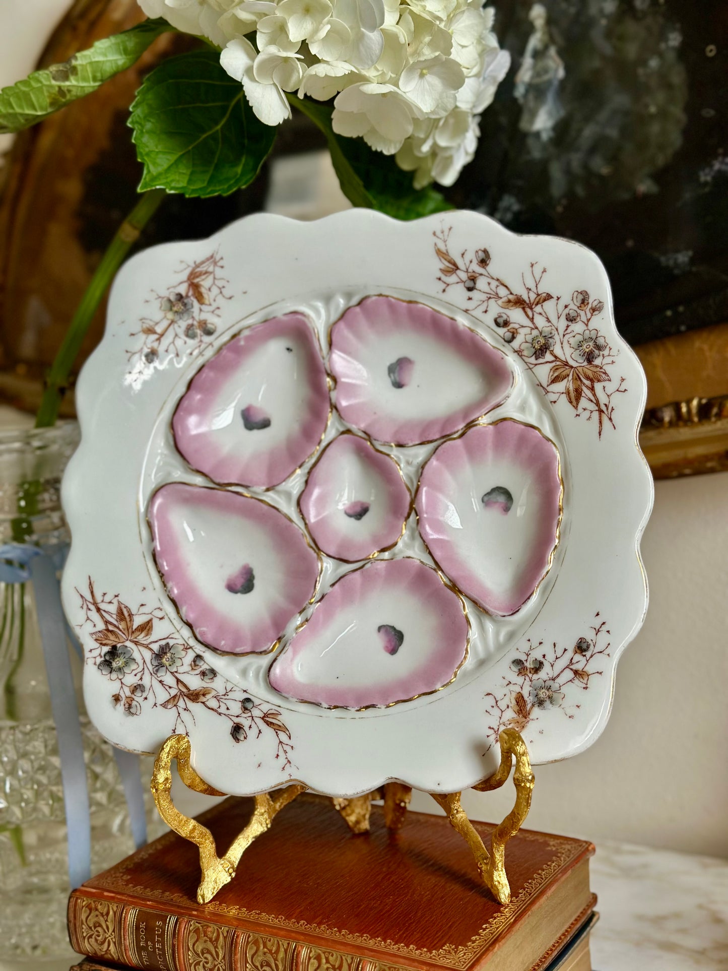 Antique Austrian Oyster Plate