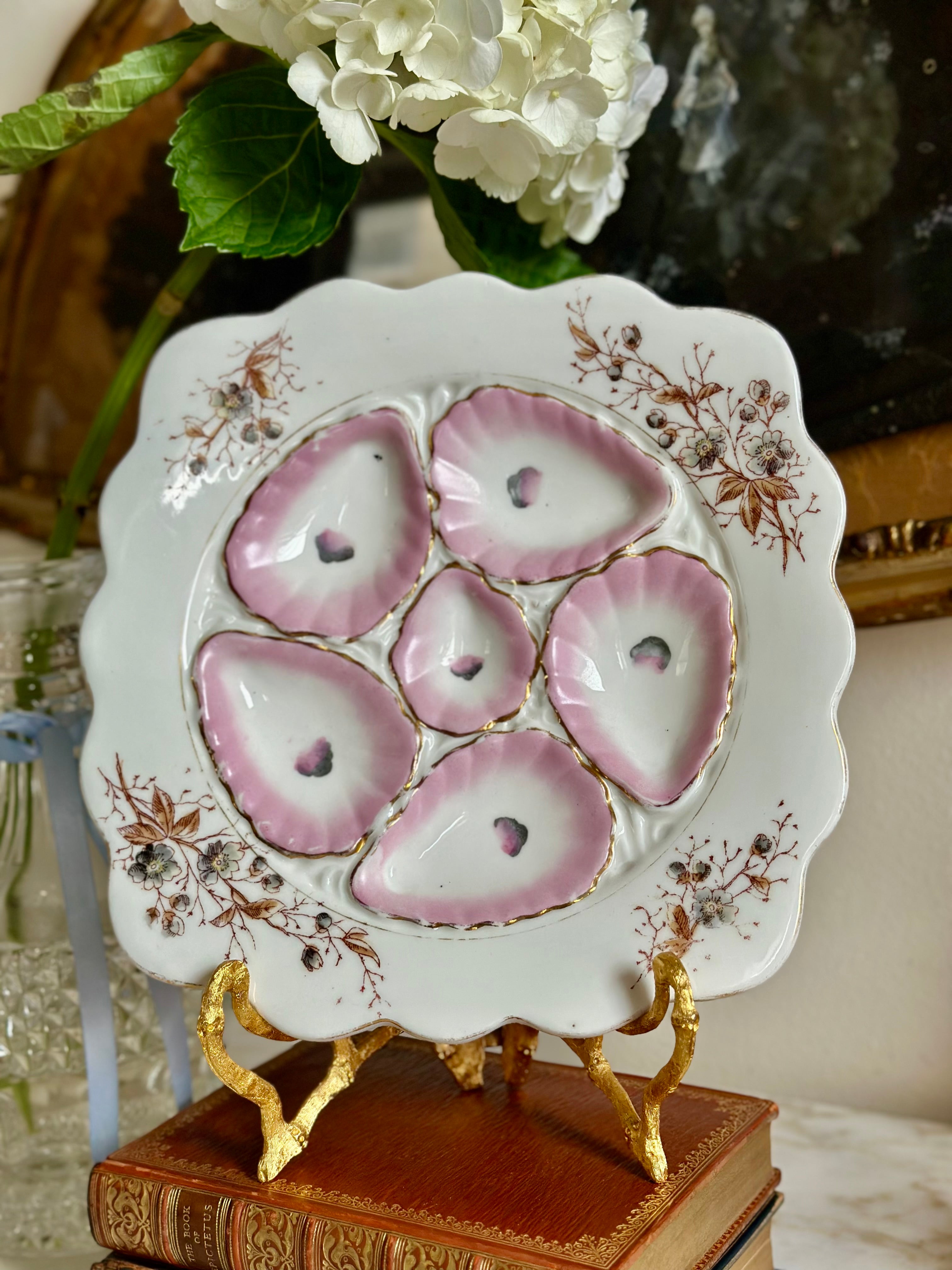 Antique Austrian Oyster Plate