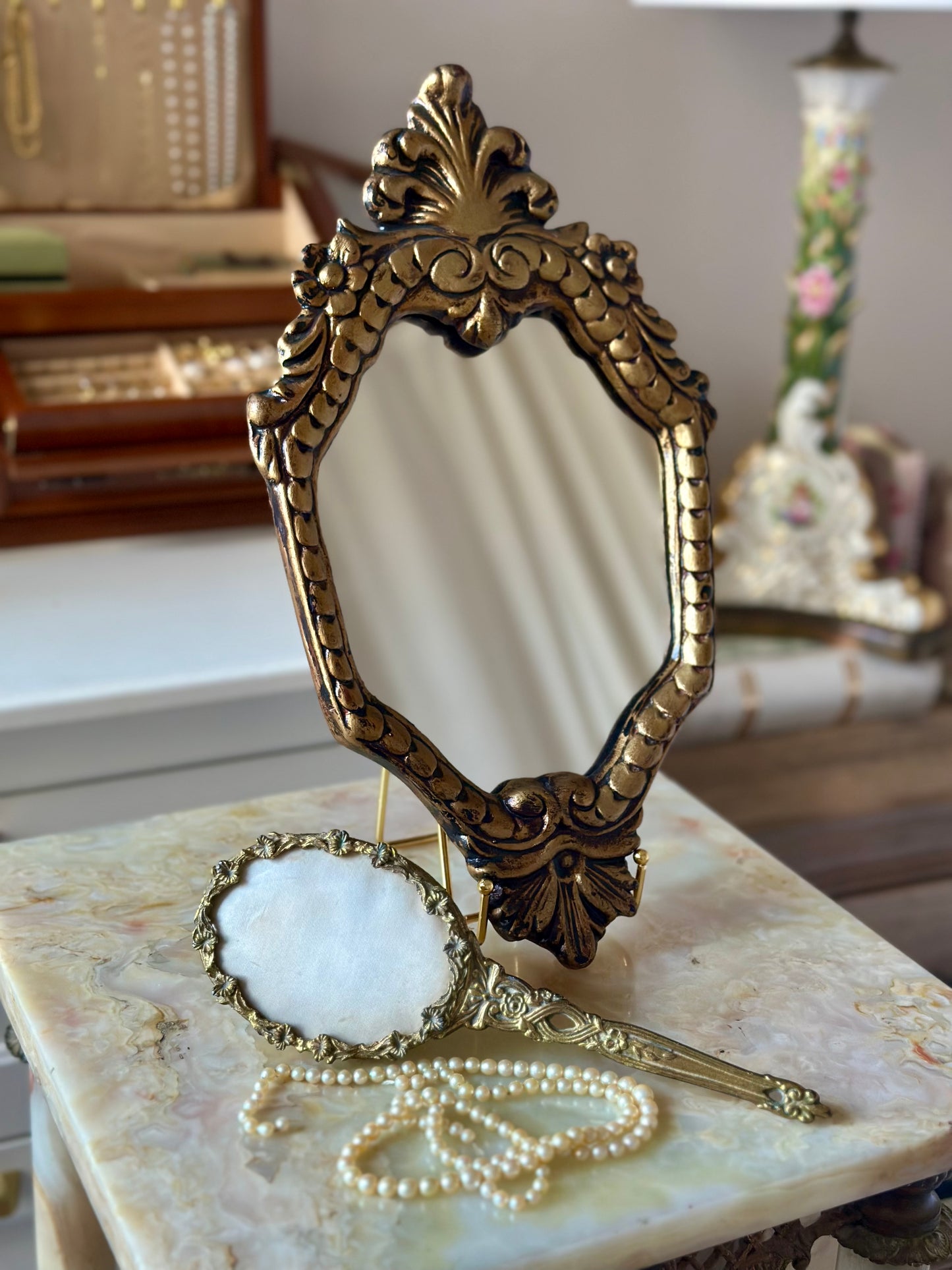 Rococo-inspired Hanging Mirror