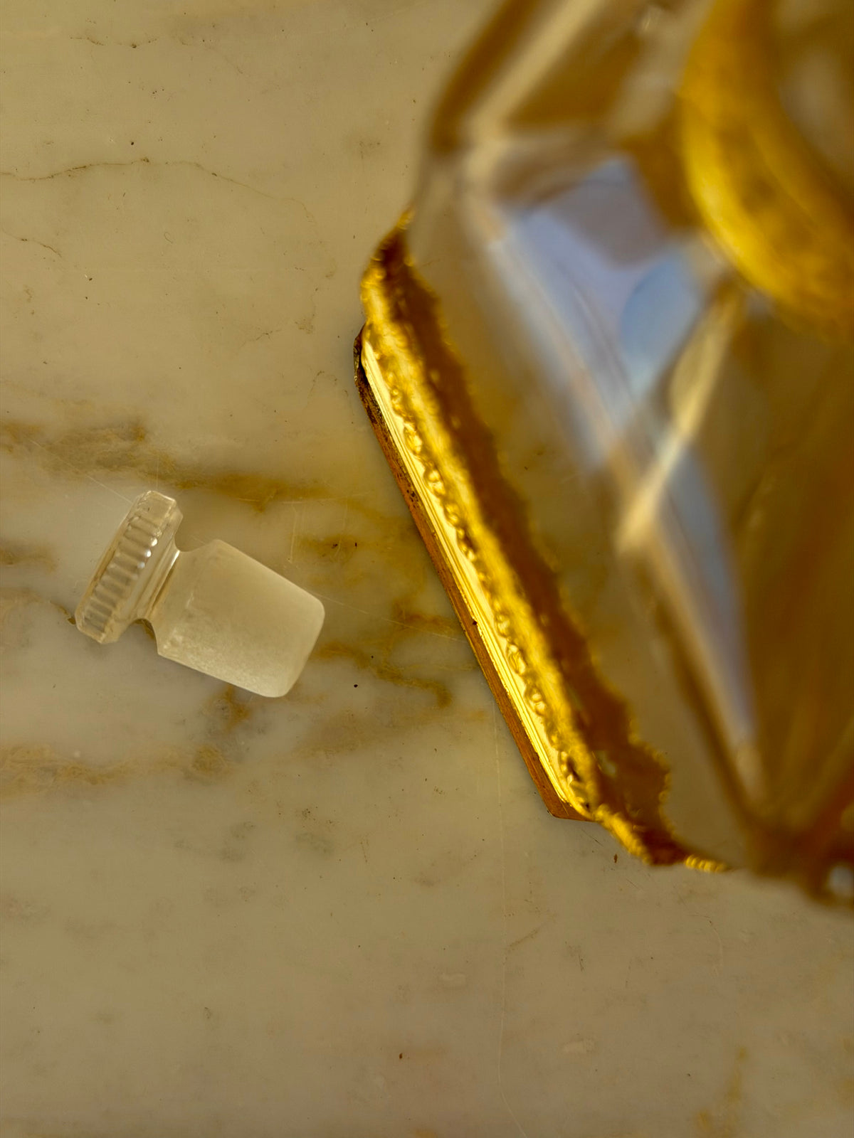 Triple Crystal Cabaret a Parfums with Gilt Bronze Mounts