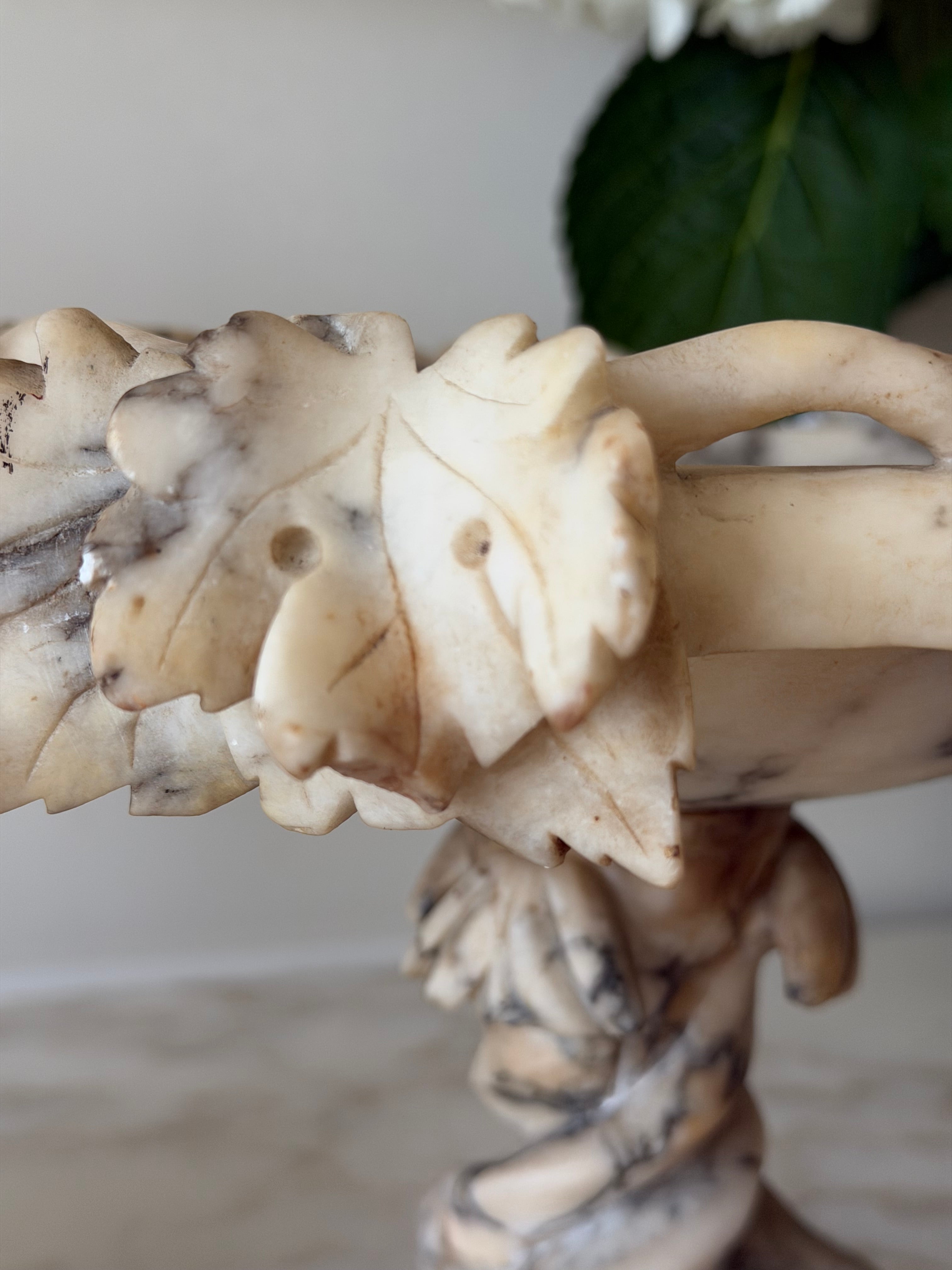 Pair of French Alabaster Tazzas