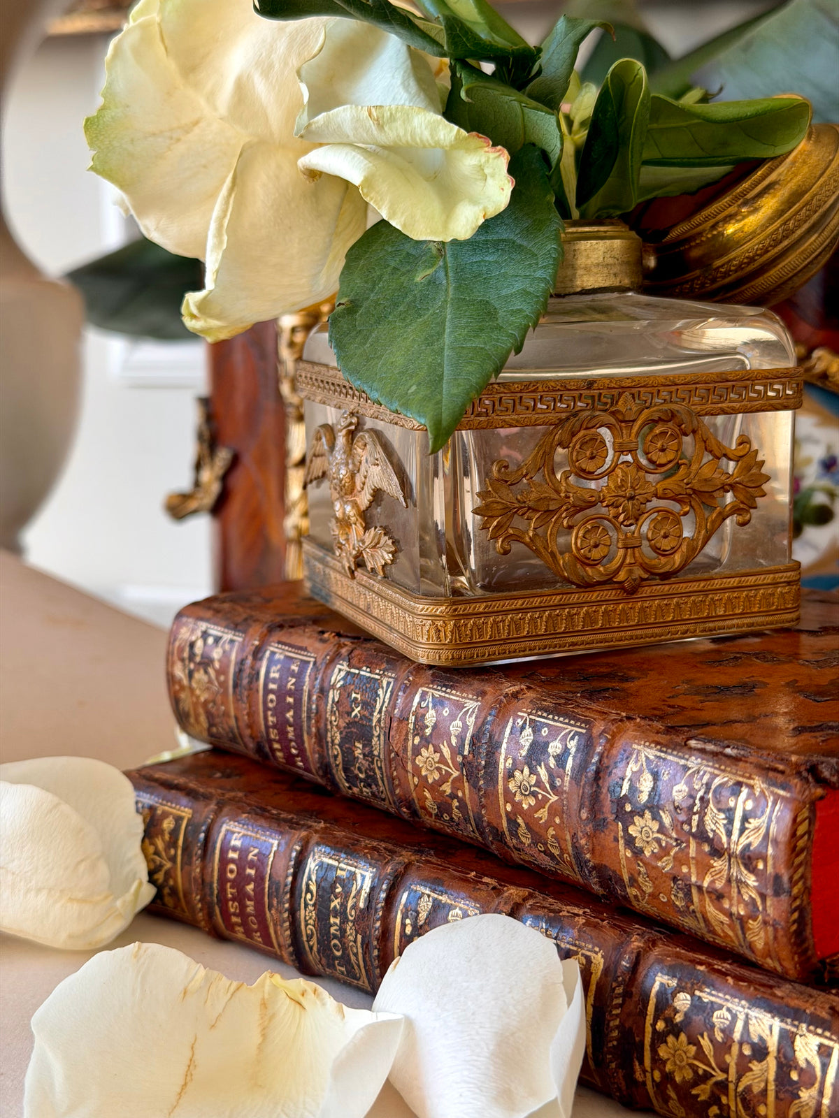 Napoleon III Crystal Inkwell with Gilt Bronze Mounts