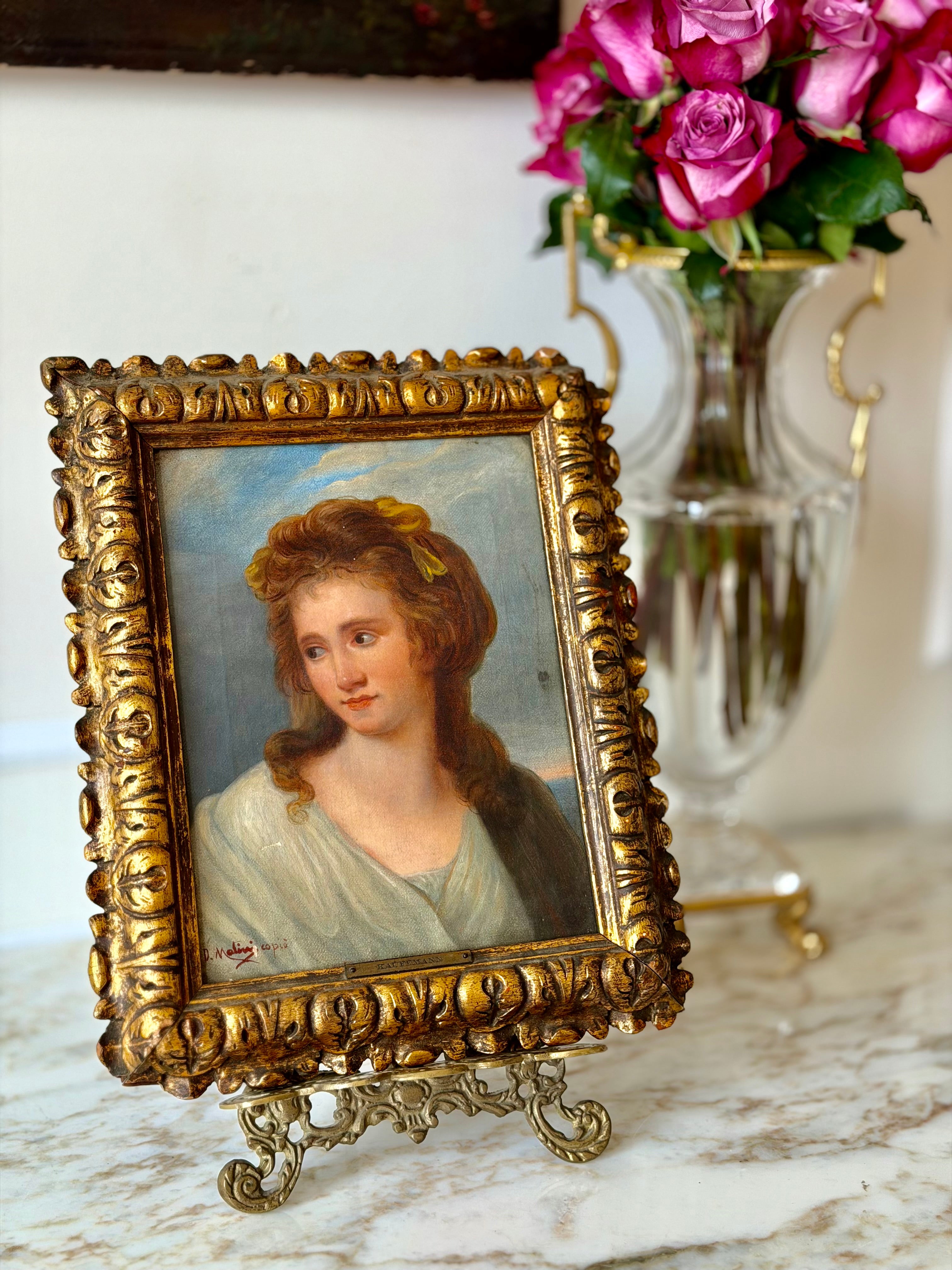 Early 20th Century Portrait After Angelica Kauffman, Oil on Canvas