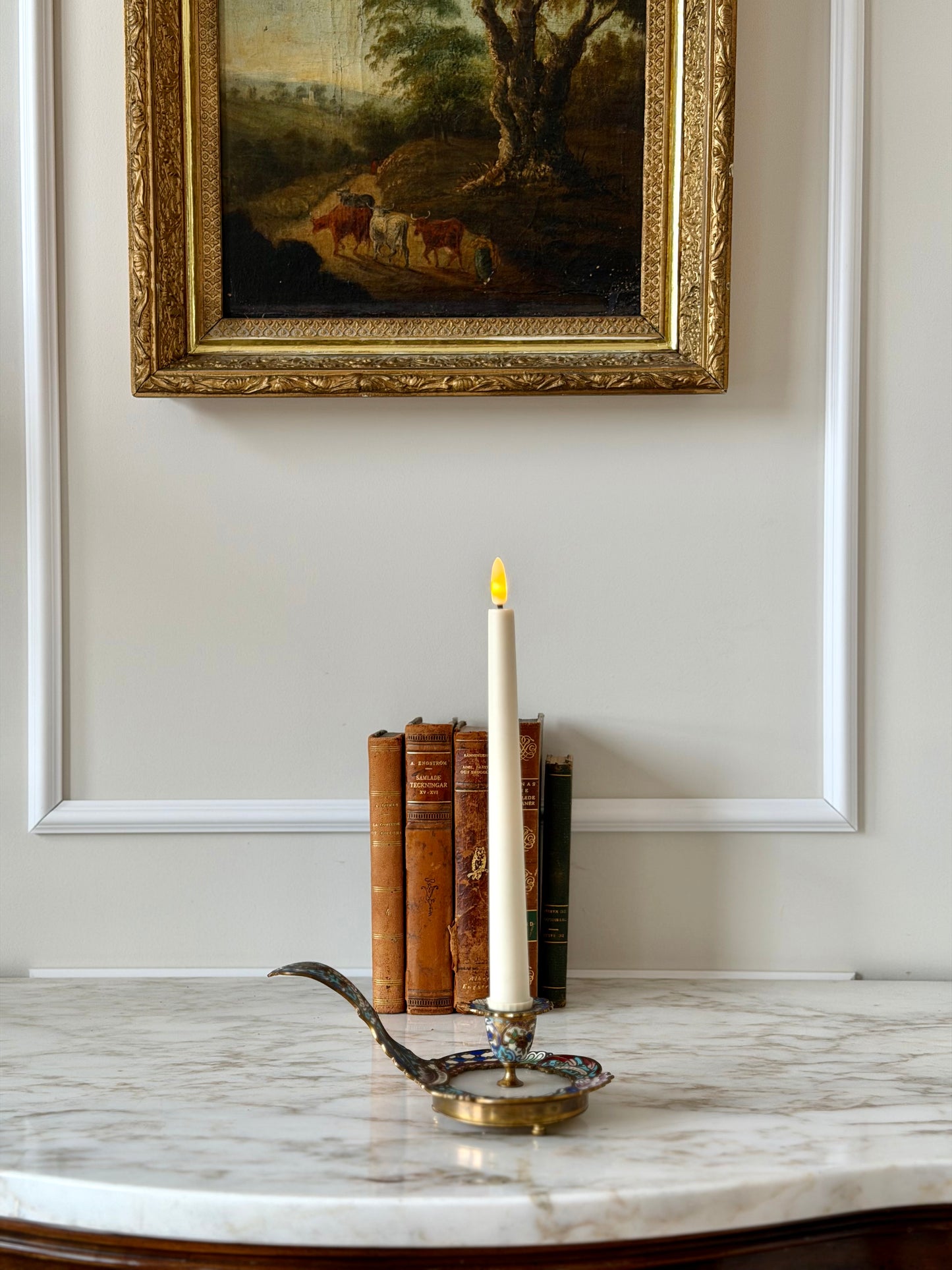 Champlevé chamber stick